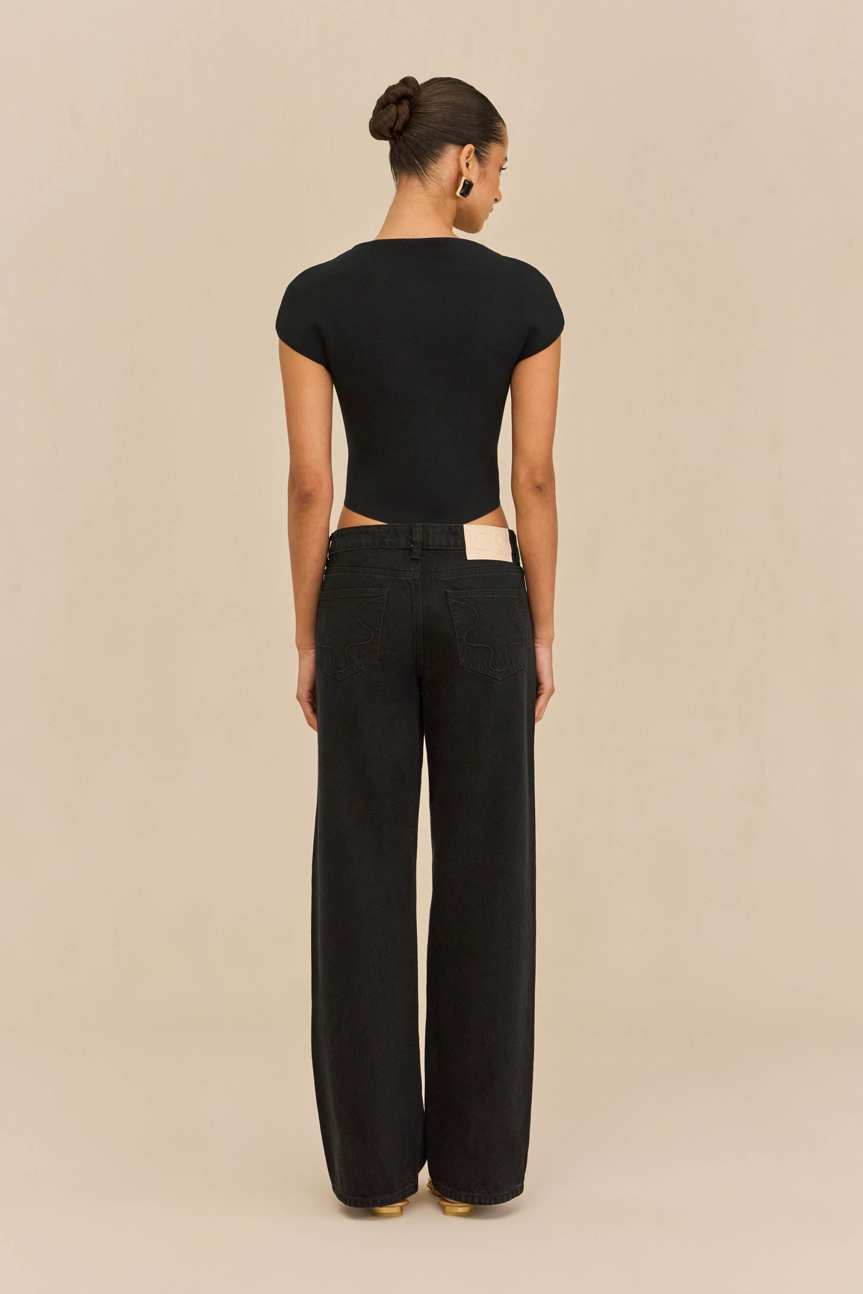 VIRGINIANA KNIT TOP - BLACK - Image 6
