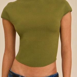 VIRGINIANA KNIT TOP - CEDAR