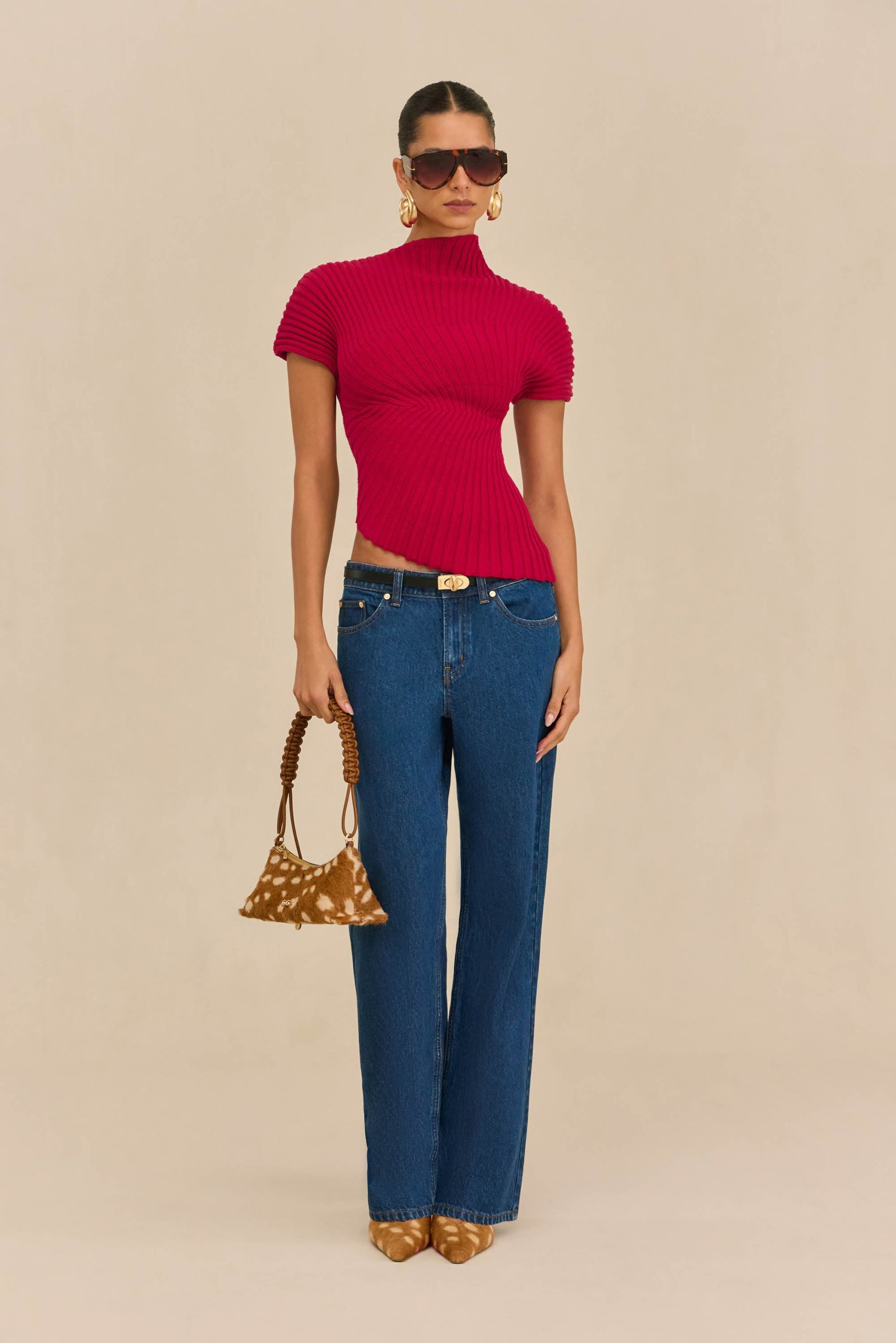 ANNEMIE KNIT TOP - MERLOT - Image 2