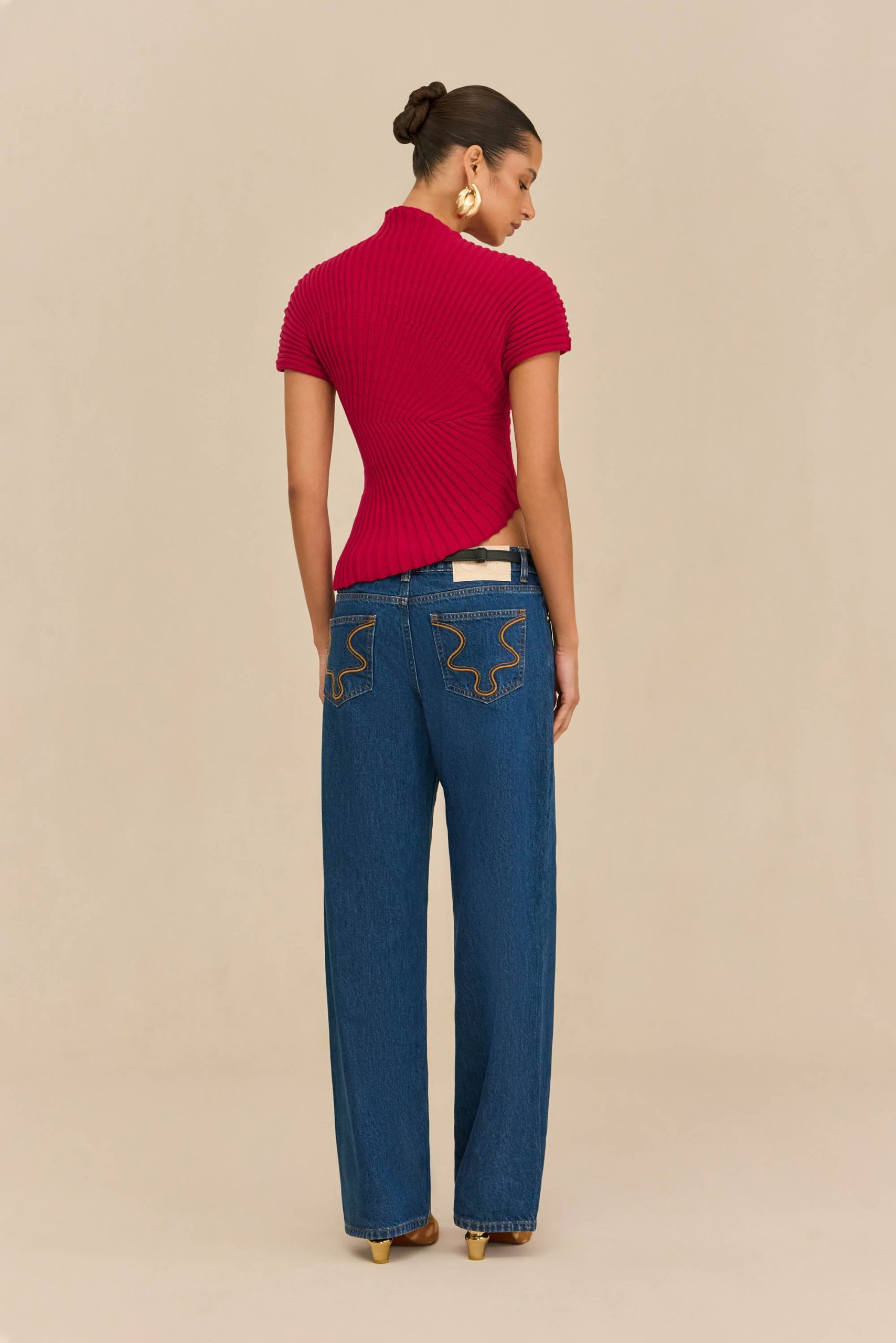 ANNEMIE KNIT TOP - MERLOT - Image 6
