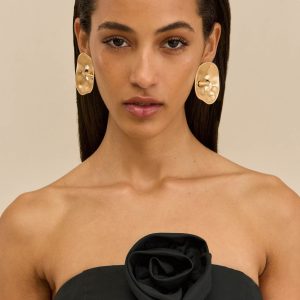 IZARA XL EARRING - BRUSHED BRASS