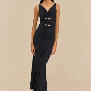 AMATA KNIT DRESS - DEEP LAKE