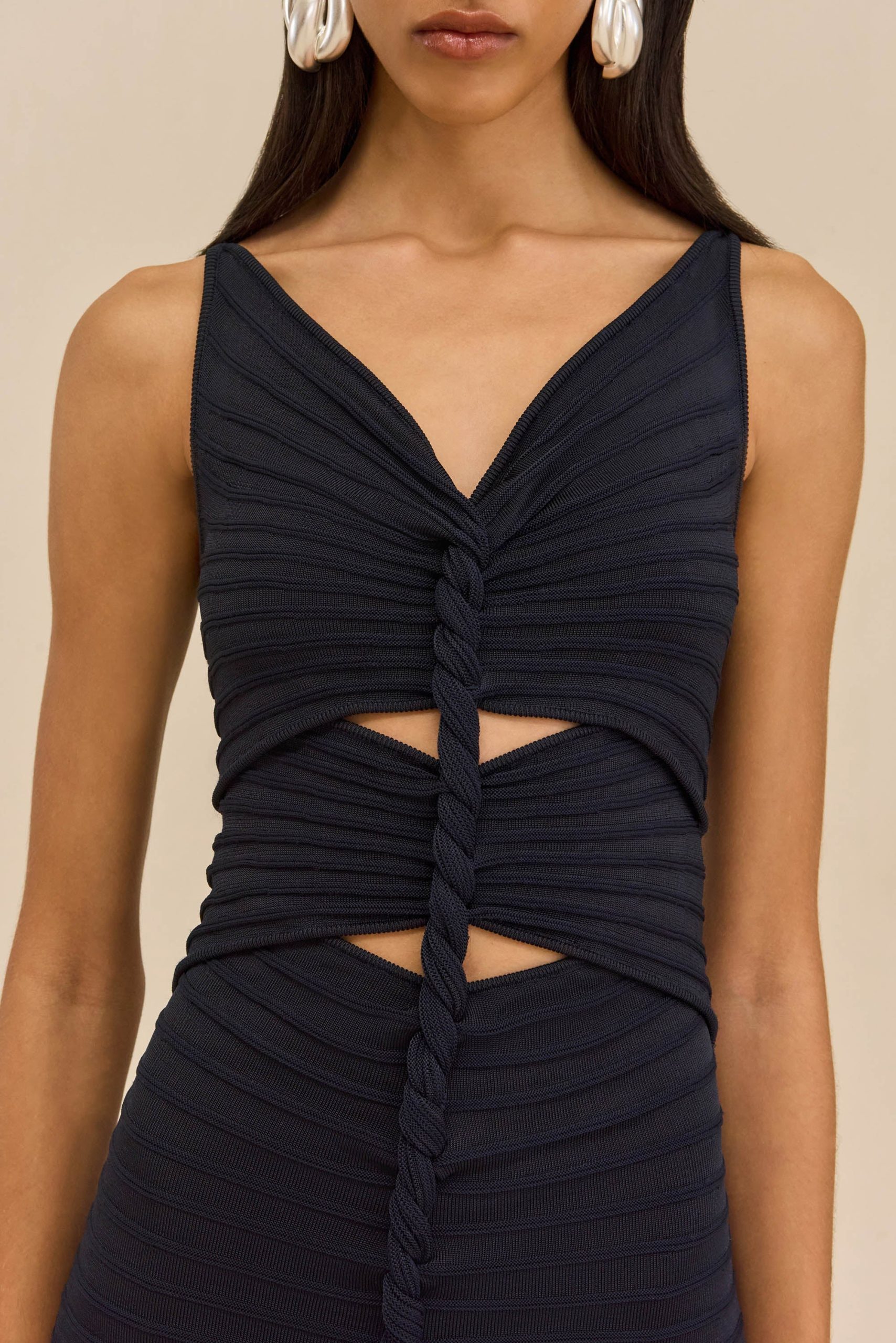 AMATA KNIT DRESS - DEEP LAKE - Image 2