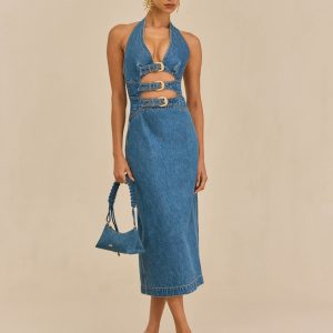 ESTELLE DRESS - STONE WASH