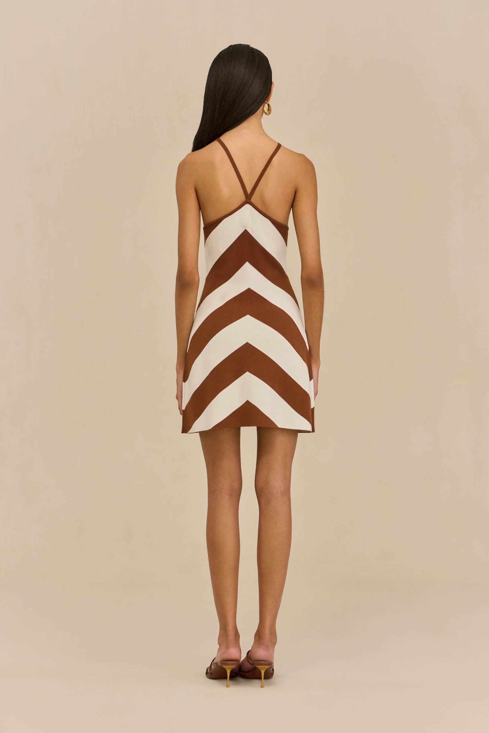 NELSON KNIT DRESS - LARGE SADDLE STRIPE - Image 5
