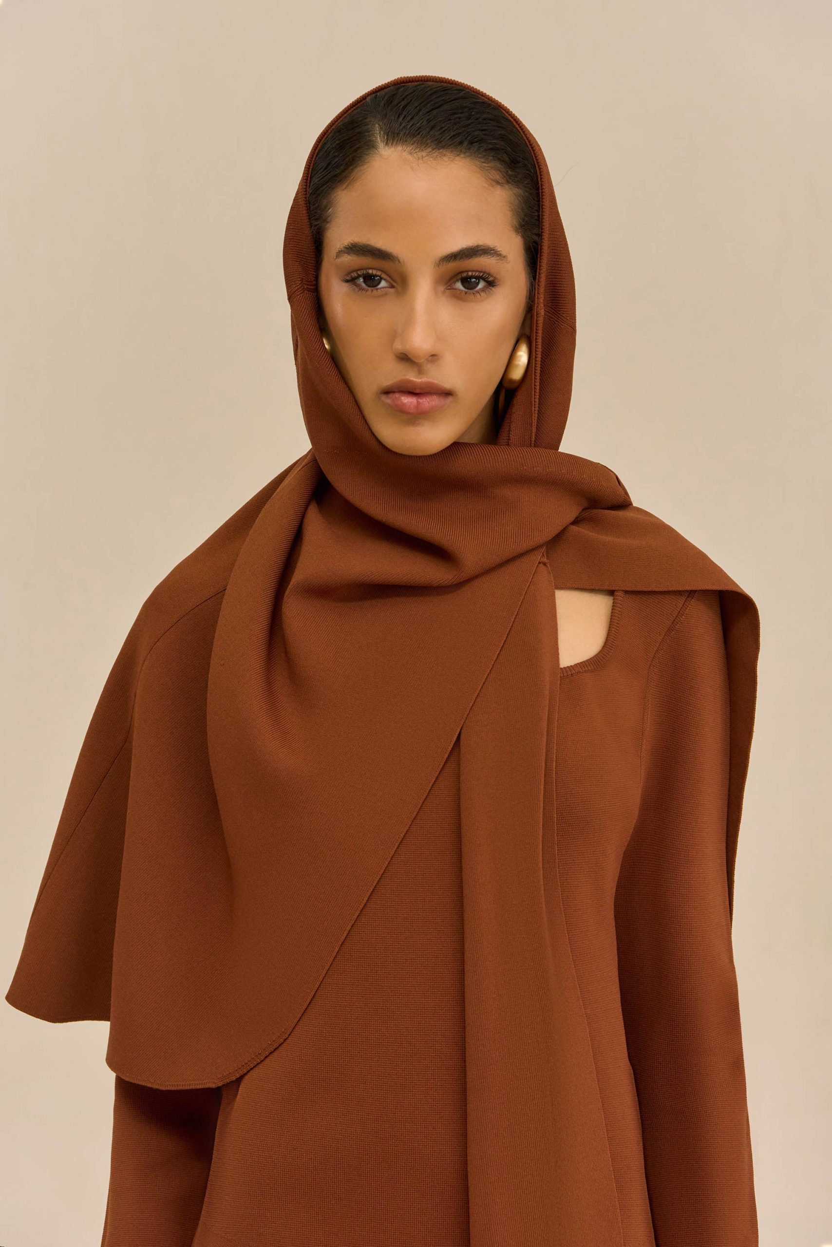 LERA KNIT DRESS - SADDLE - Image 9