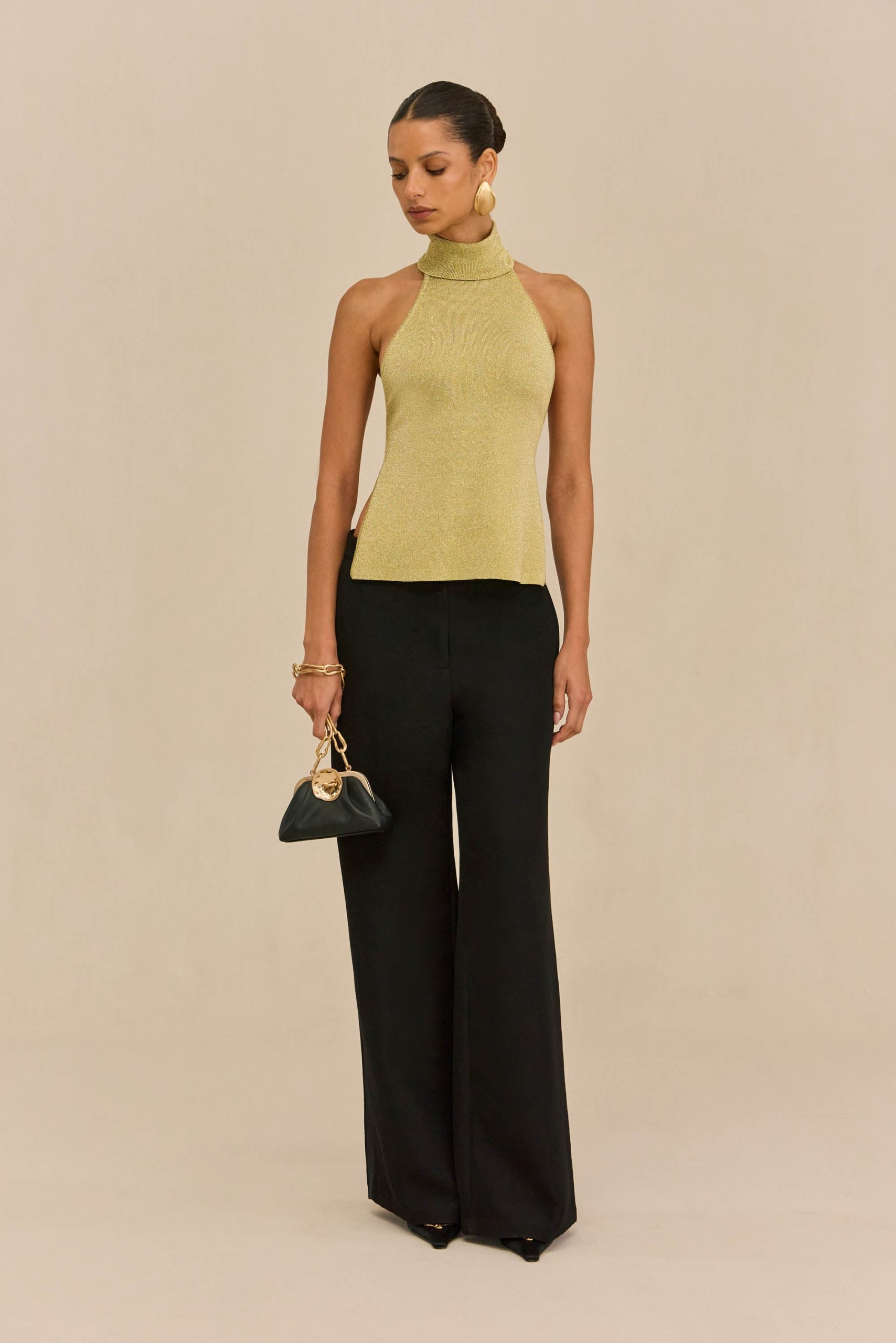 WAKE KNIT TOP - GOLD - Image 2