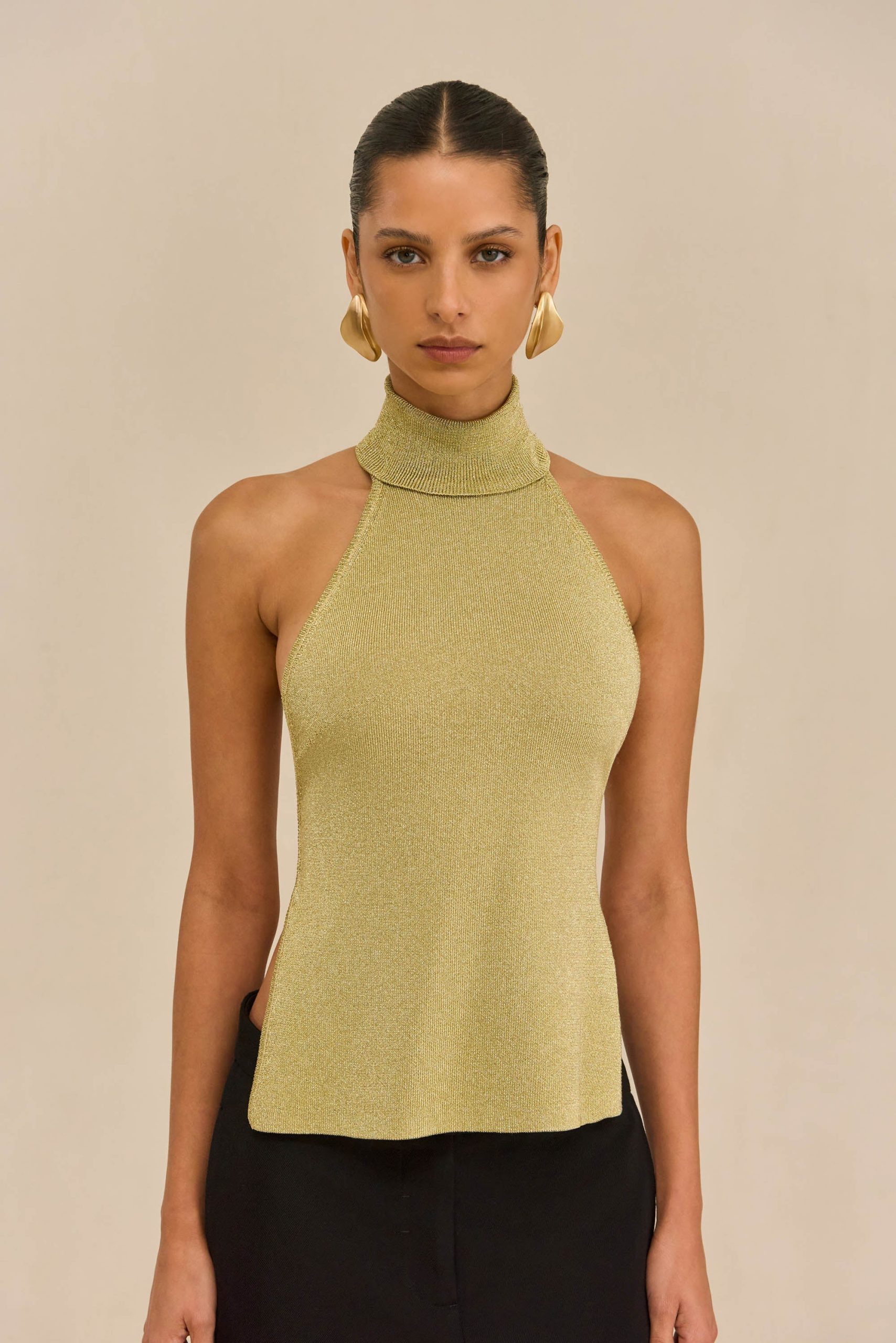 WAKE KNIT TOP - GOLD - Image 3
