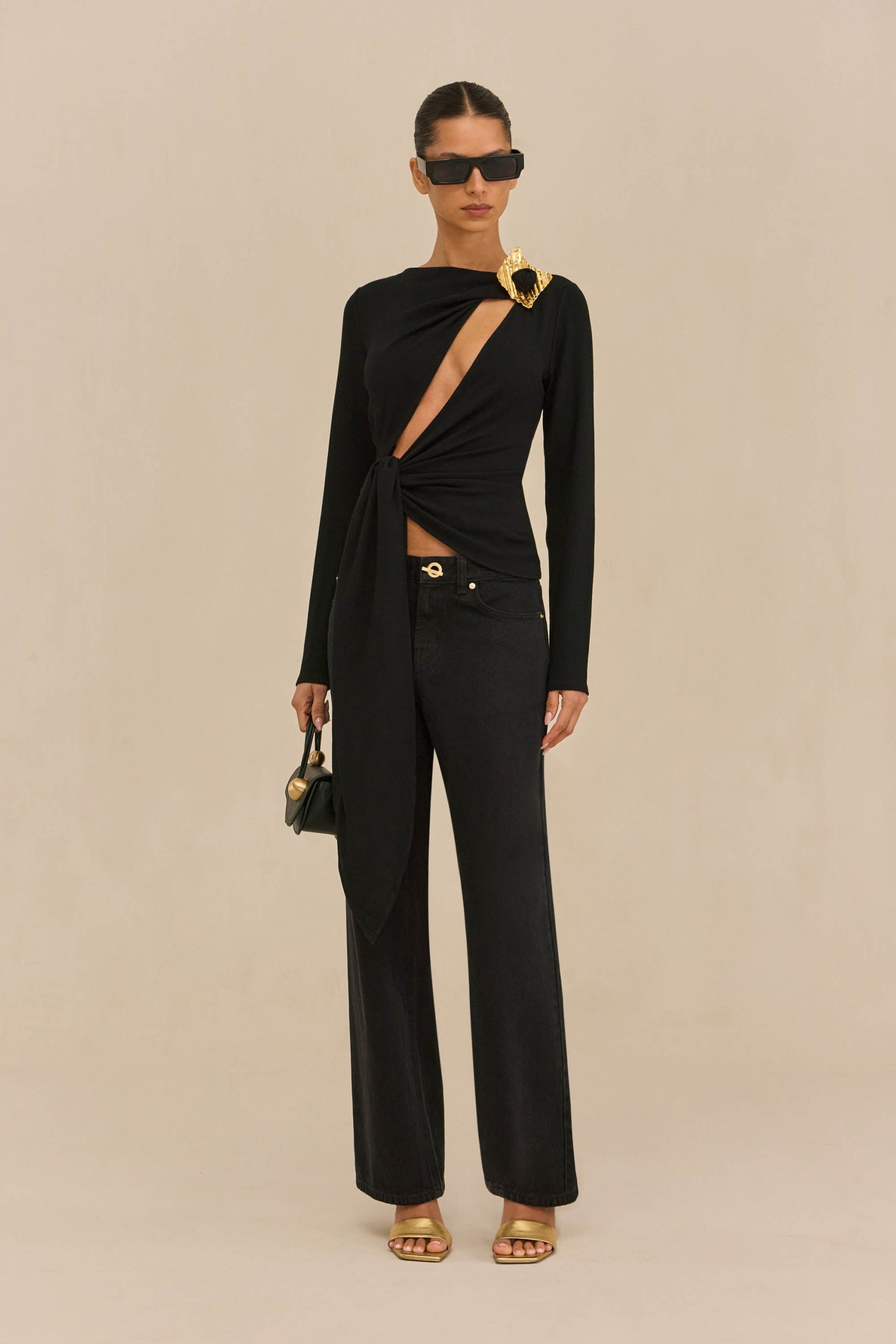 STASSI TOP - BLACK - Image 2