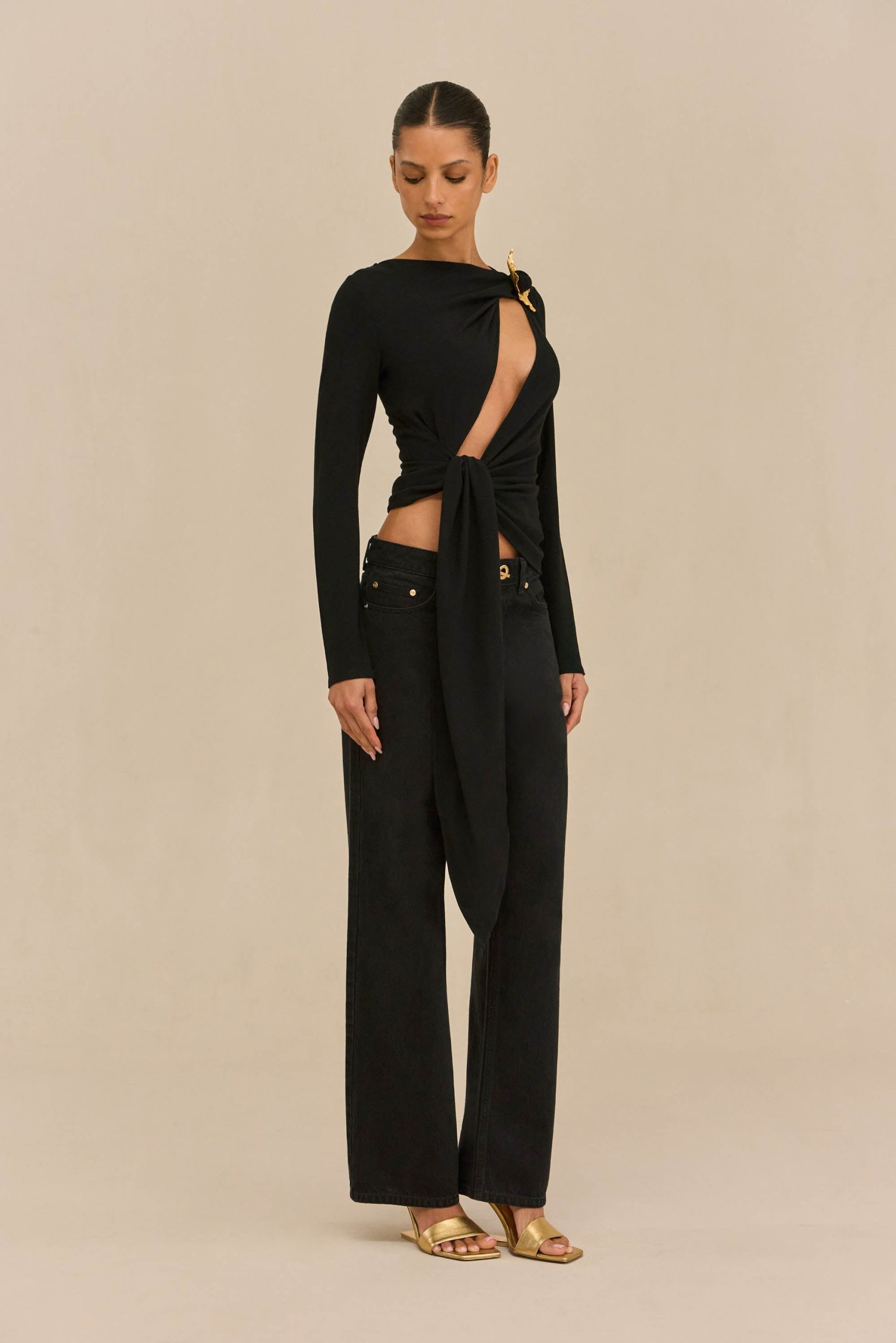 STASSI TOP - BLACK - Image 4