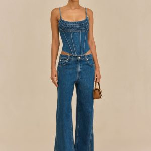 MAJA PANT - 80S BLUE