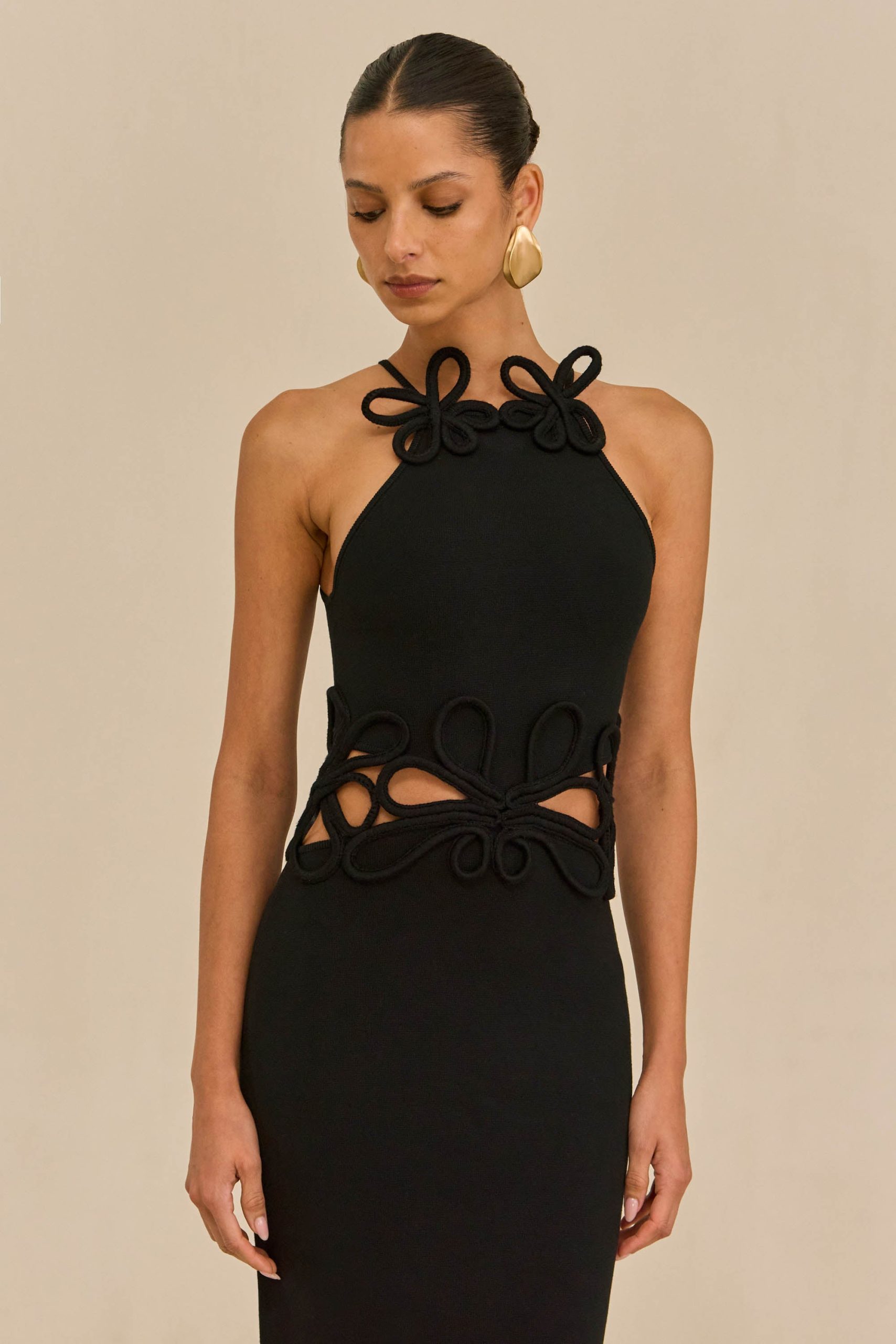 JENA KNIT DRESS - BLACK