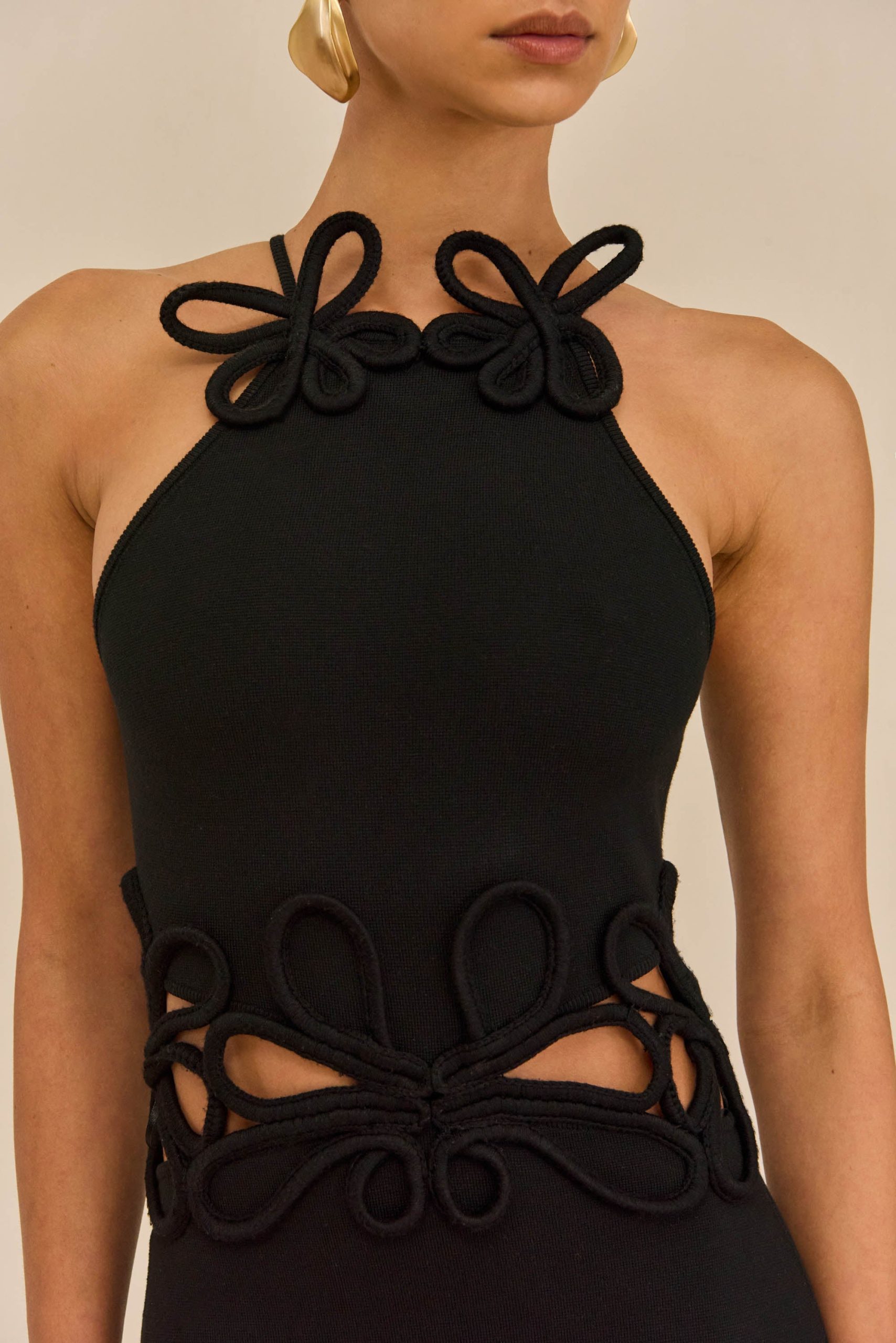 JENA KNIT DRESS - BLACK - Image 3