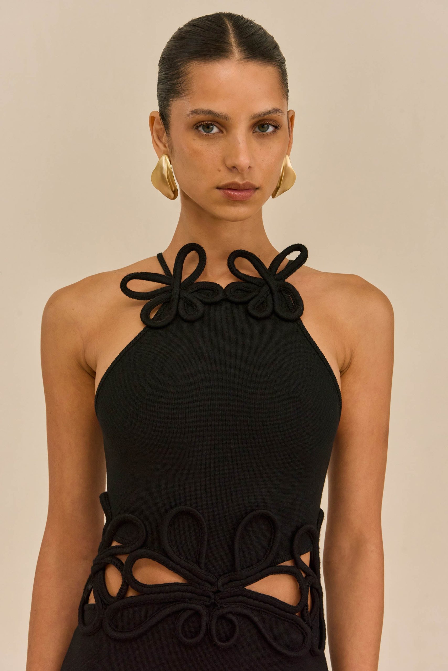 JENA KNIT DRESS - BLACK - Image 5