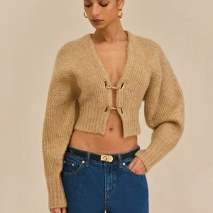 CASELLA KNIT CARDIGAN - CHAMPAGNE