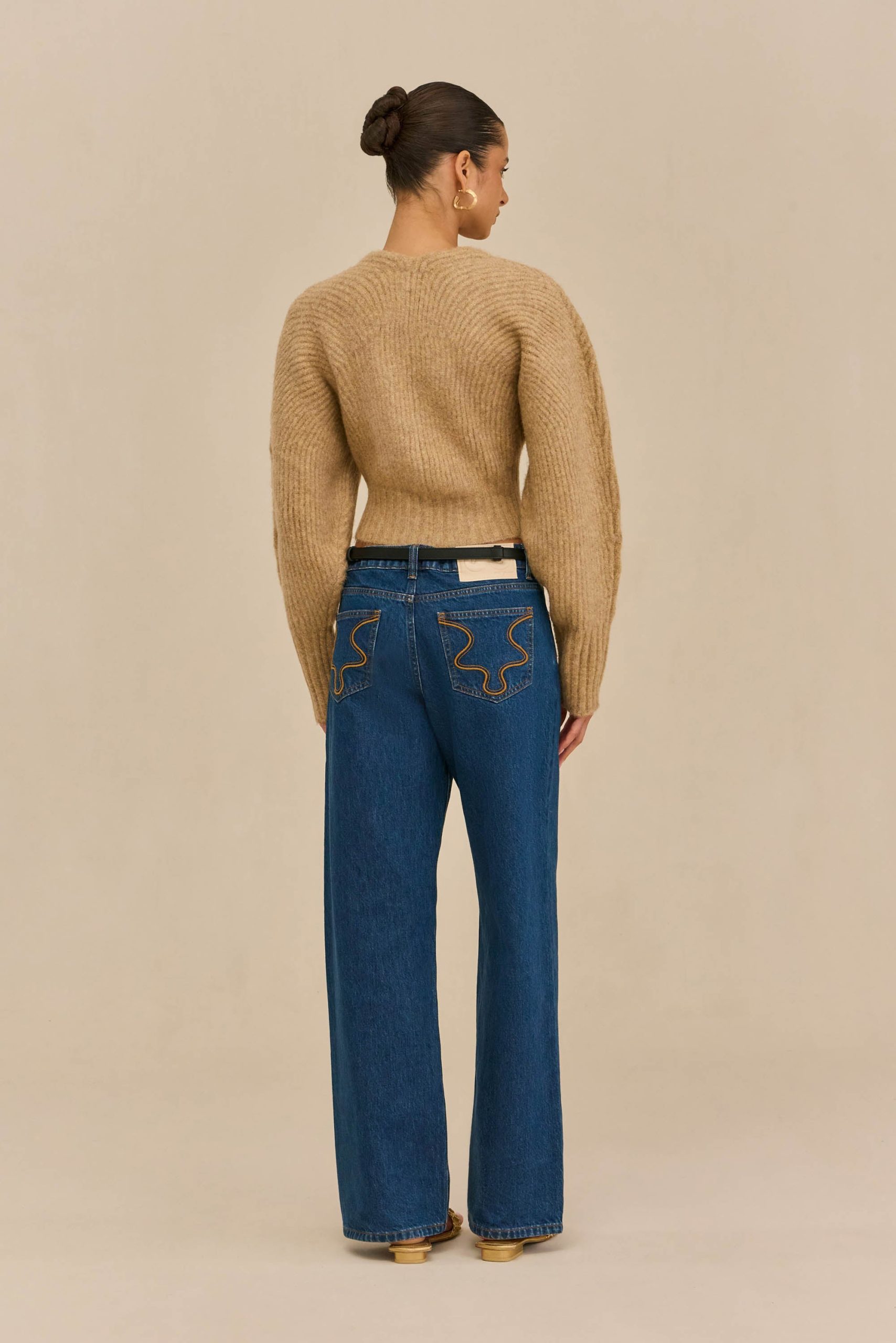 CASELLA KNIT CARDIGAN - CHAMPAGNE - Image 5