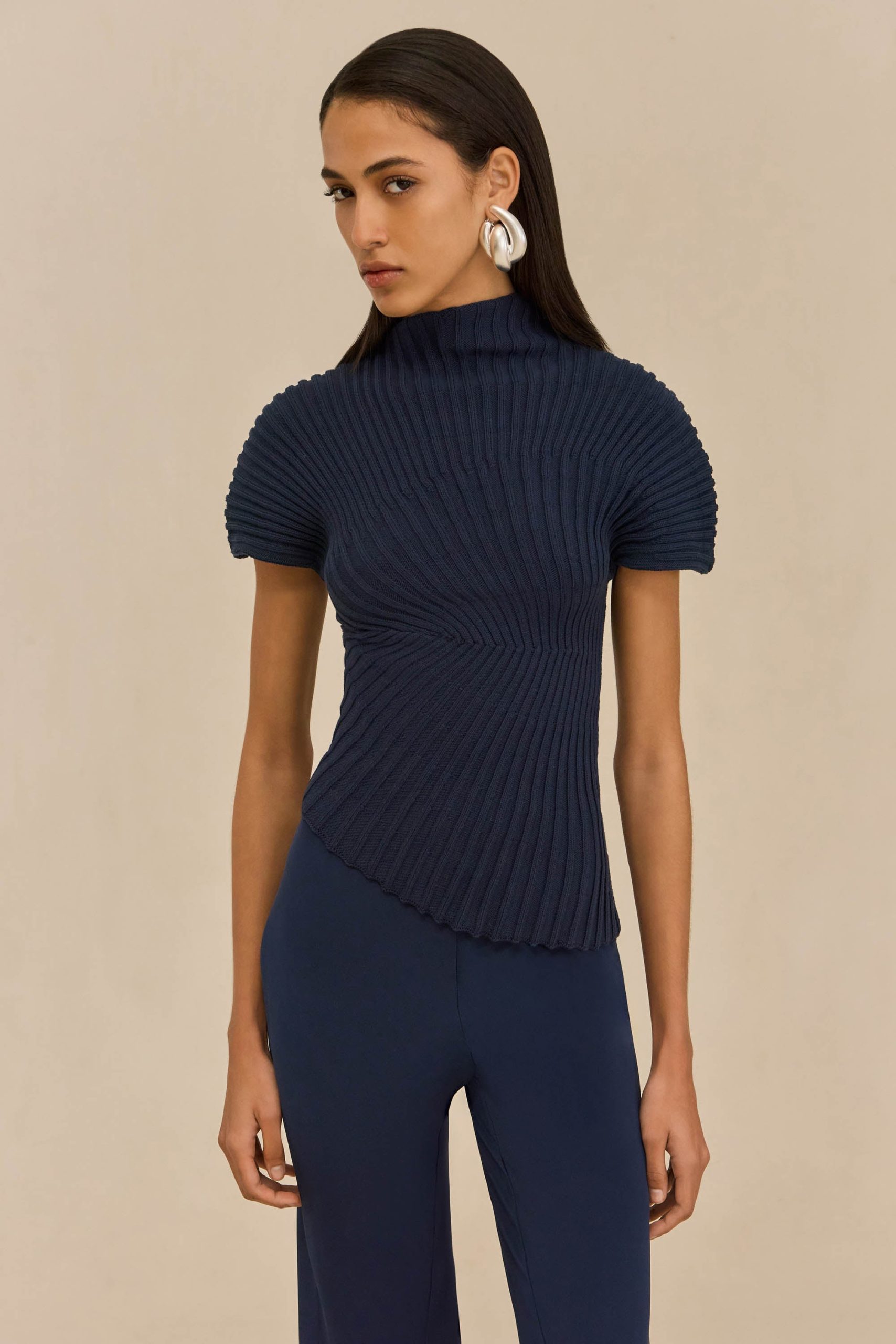 ANNEMIE KNIT TOP - DEEP LAKE - Image 3
