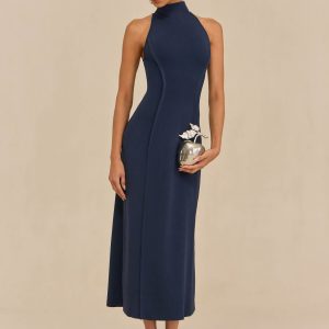 KELLER KNIT DRESS - DEEP LAKE
