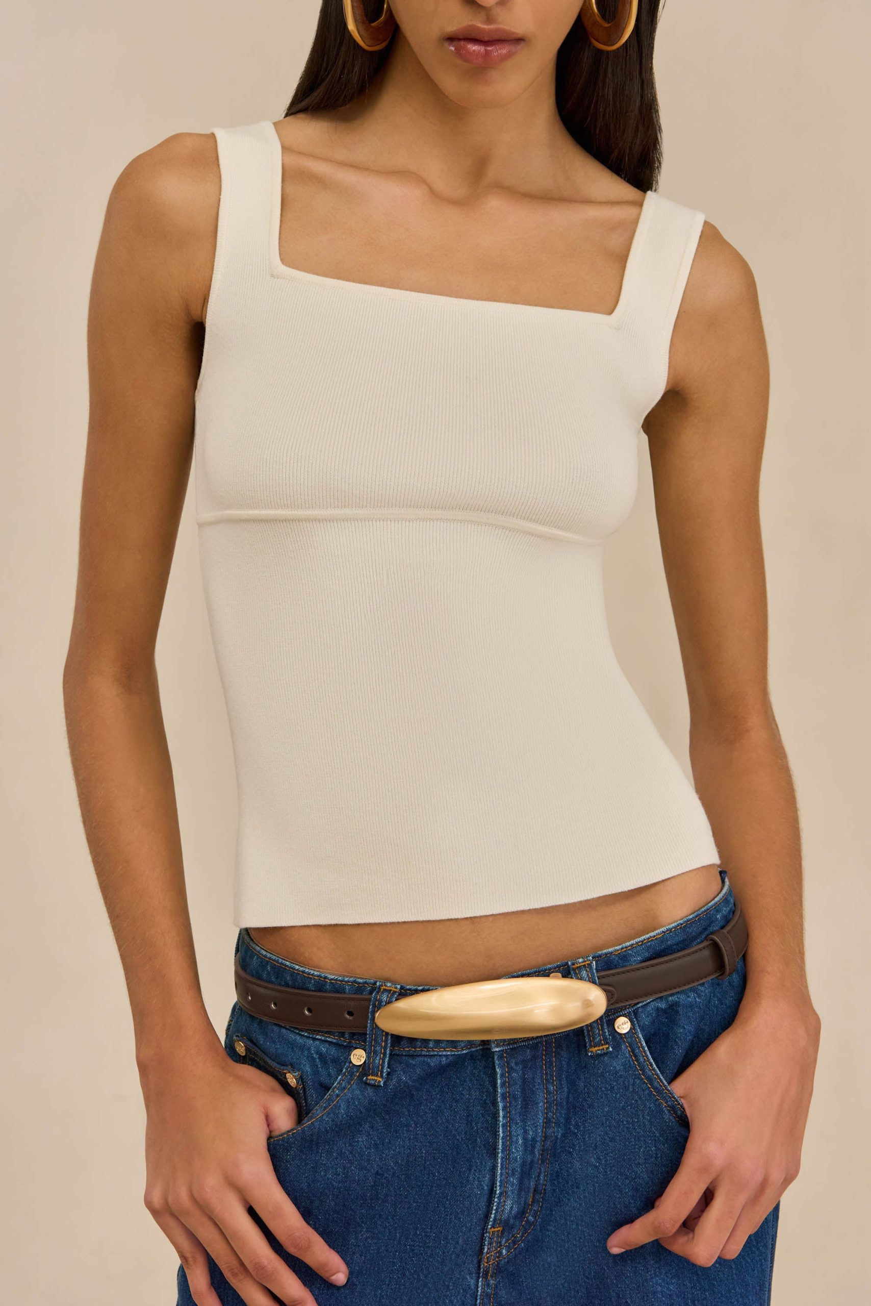 LEVI KNIT TOP - OFF WHITE - Image 2