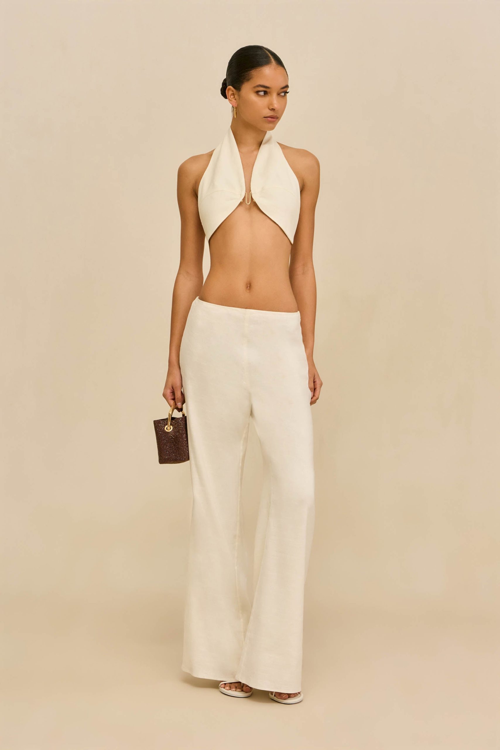 DIEM TOP - OFF WHITE LINEN - Image 2