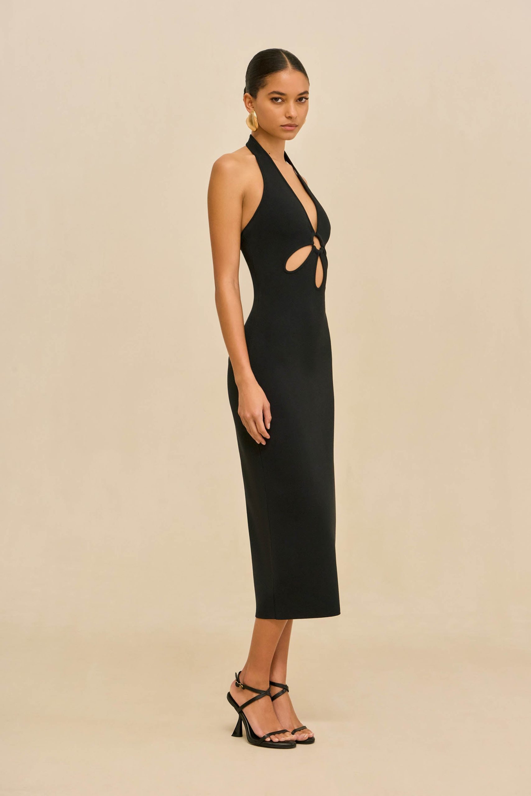 VINNA KNIT DRESS - BLACK - Image 4
