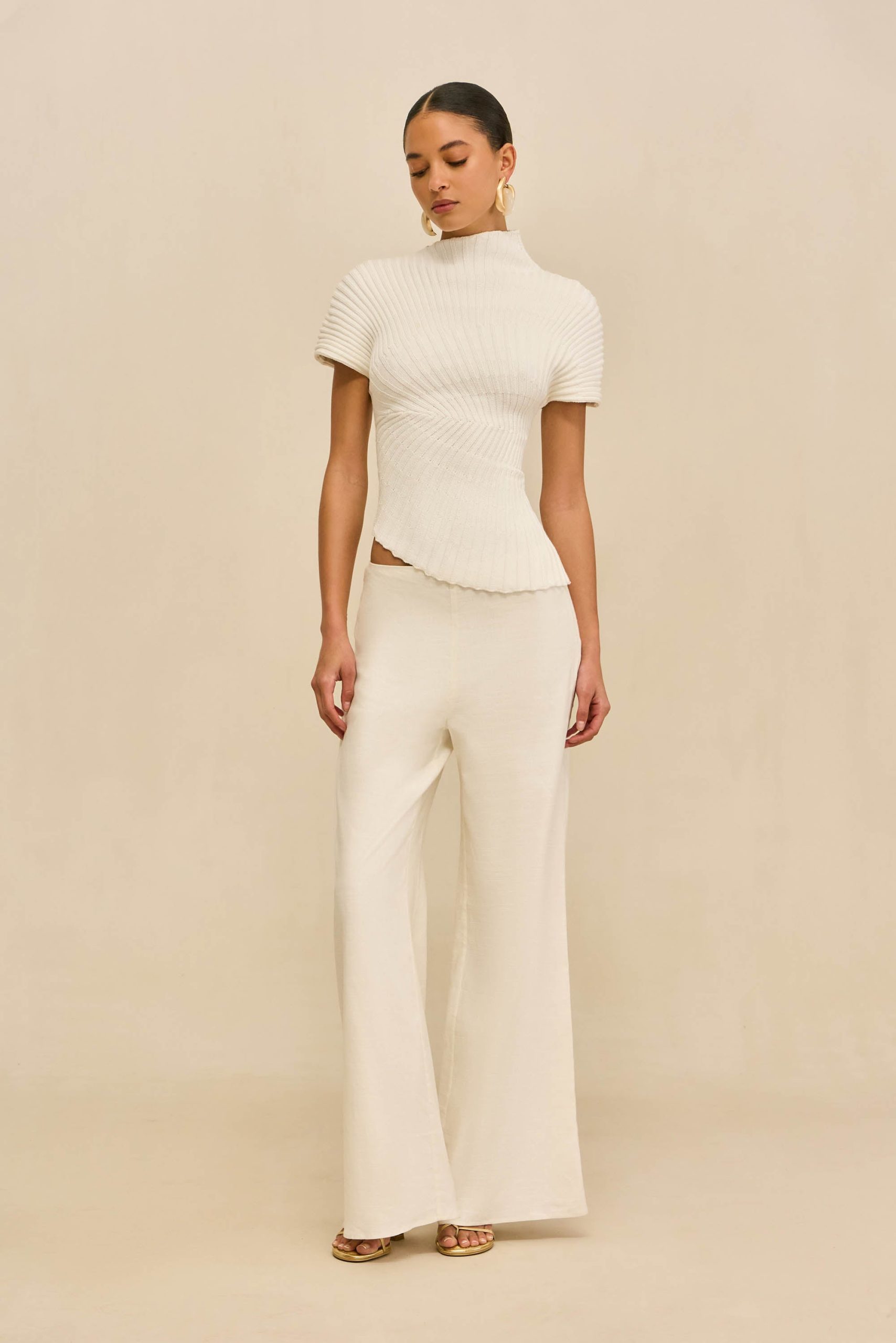 ANNEMIE KNIT TOP - OFF WHITE - Image 4