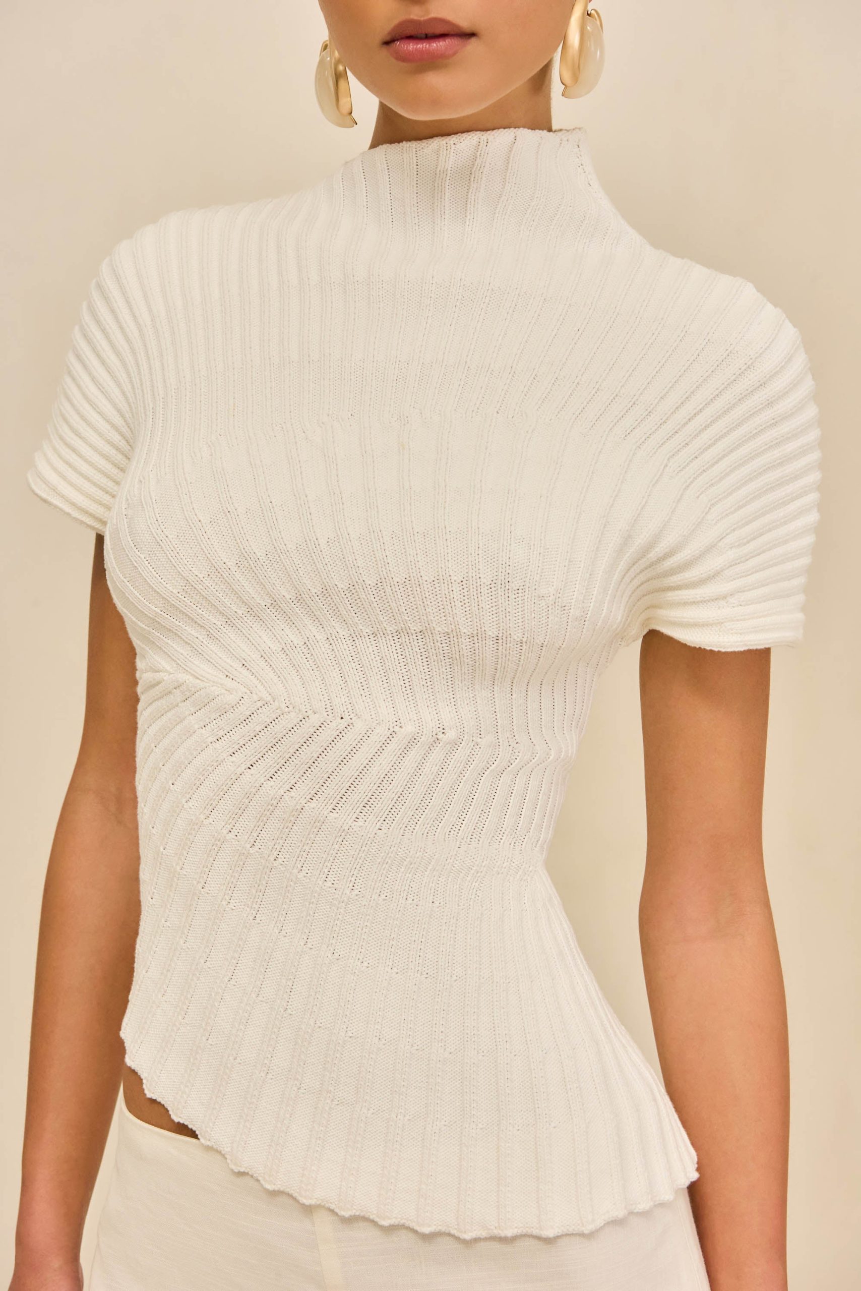 ANNEMIE KNIT TOP - OFF WHITE - Image 2