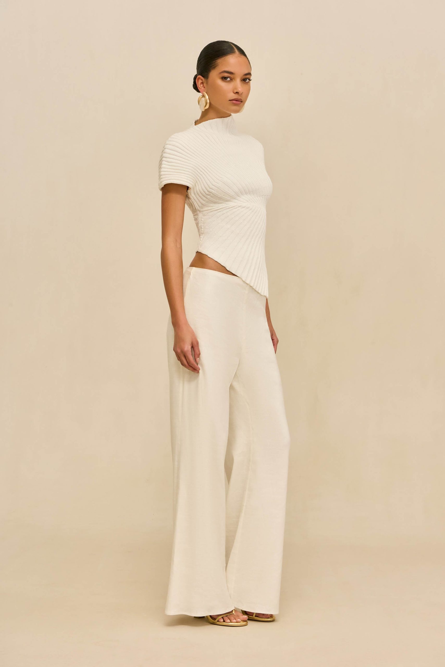 ANNEMIE KNIT TOP - OFF WHITE - Image 3
