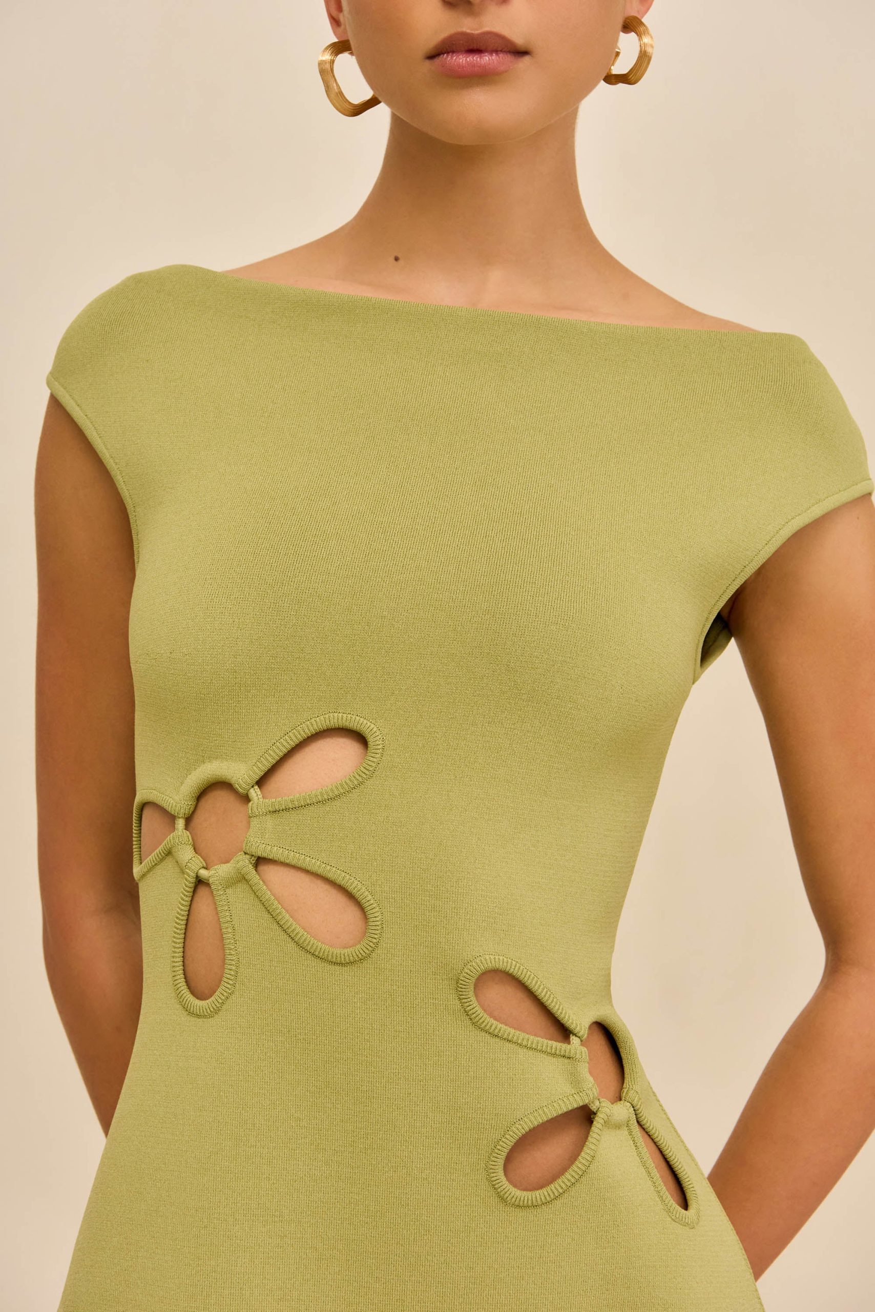 YUDI KNIT DRESS - PASTURE - Image 3