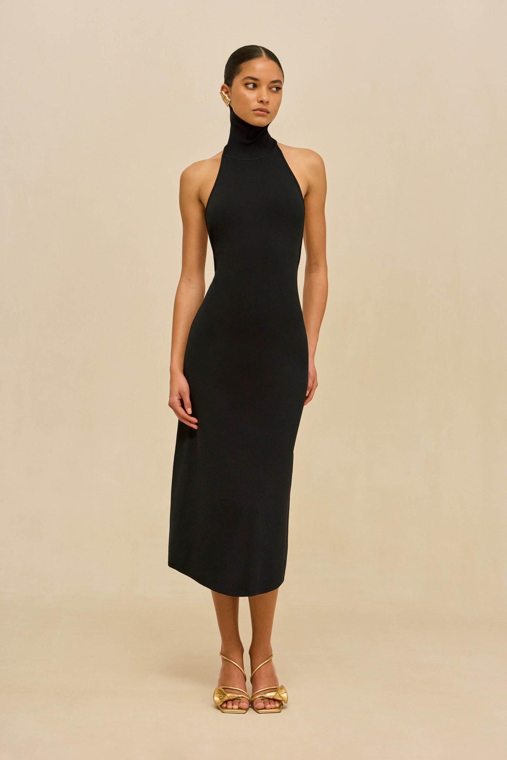 KATARA KNIT DRESS - BLACK - Image 2