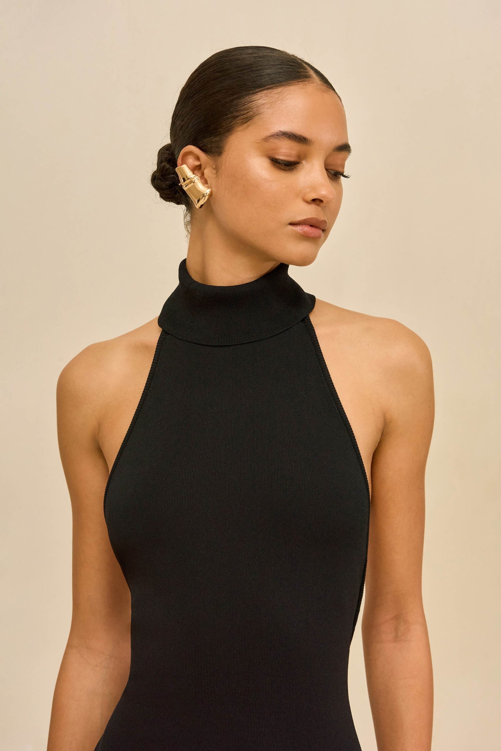 KATARA KNIT DRESS - BLACK - Image 4