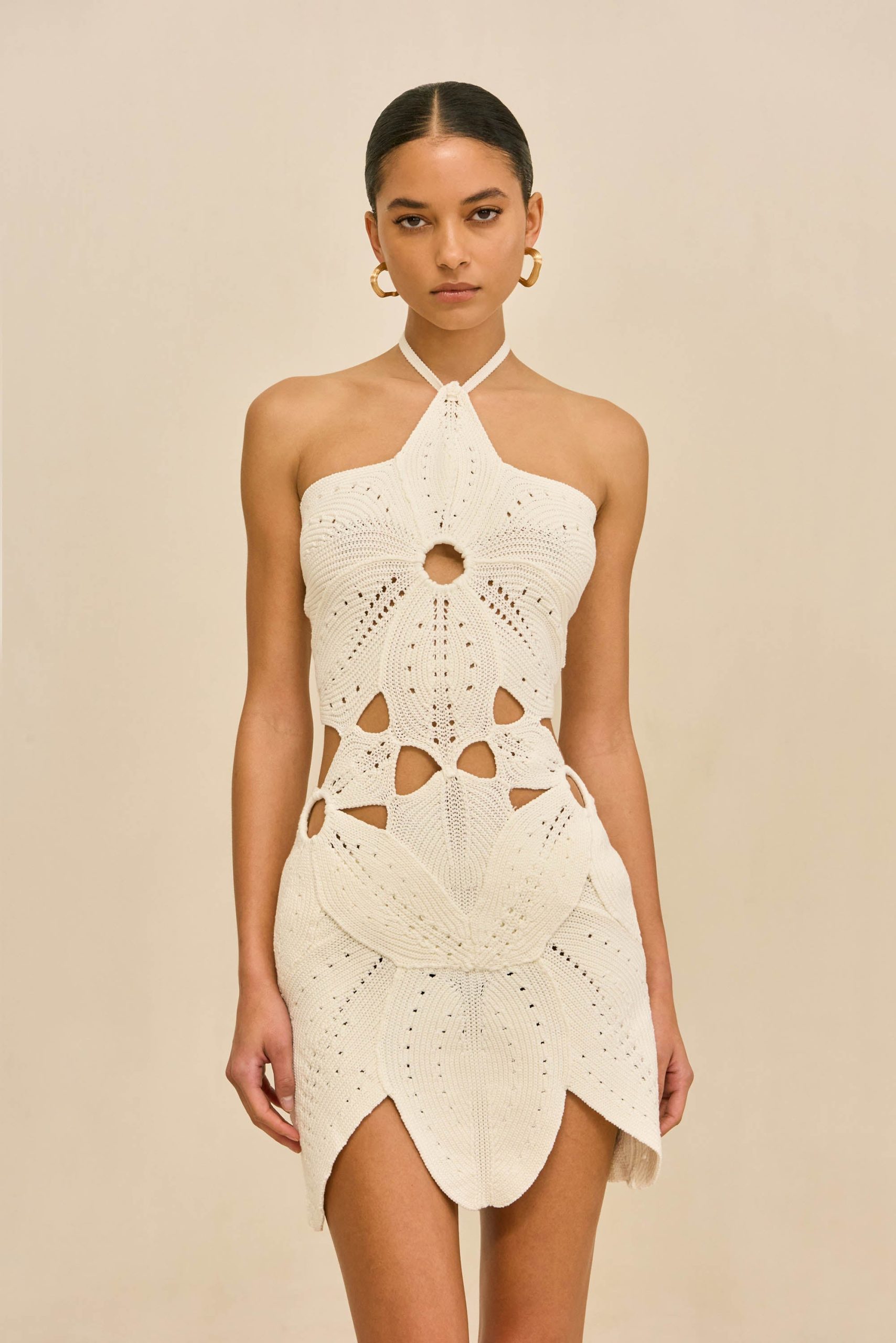 FLOREANA KNIT DRESS - OFF WHITE - Image 2