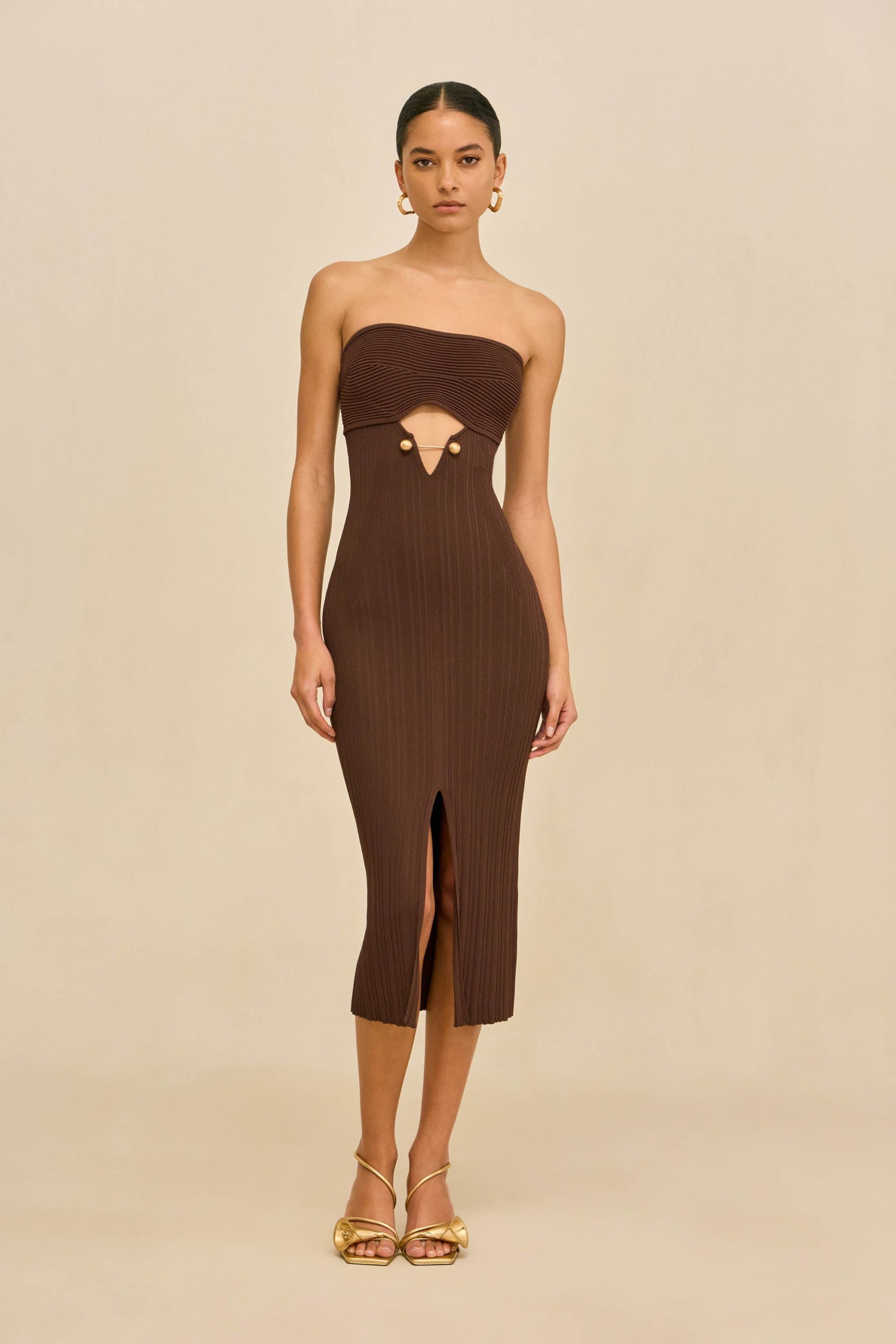 CHRISTY KNIT DRESS - JAVA - Image 3