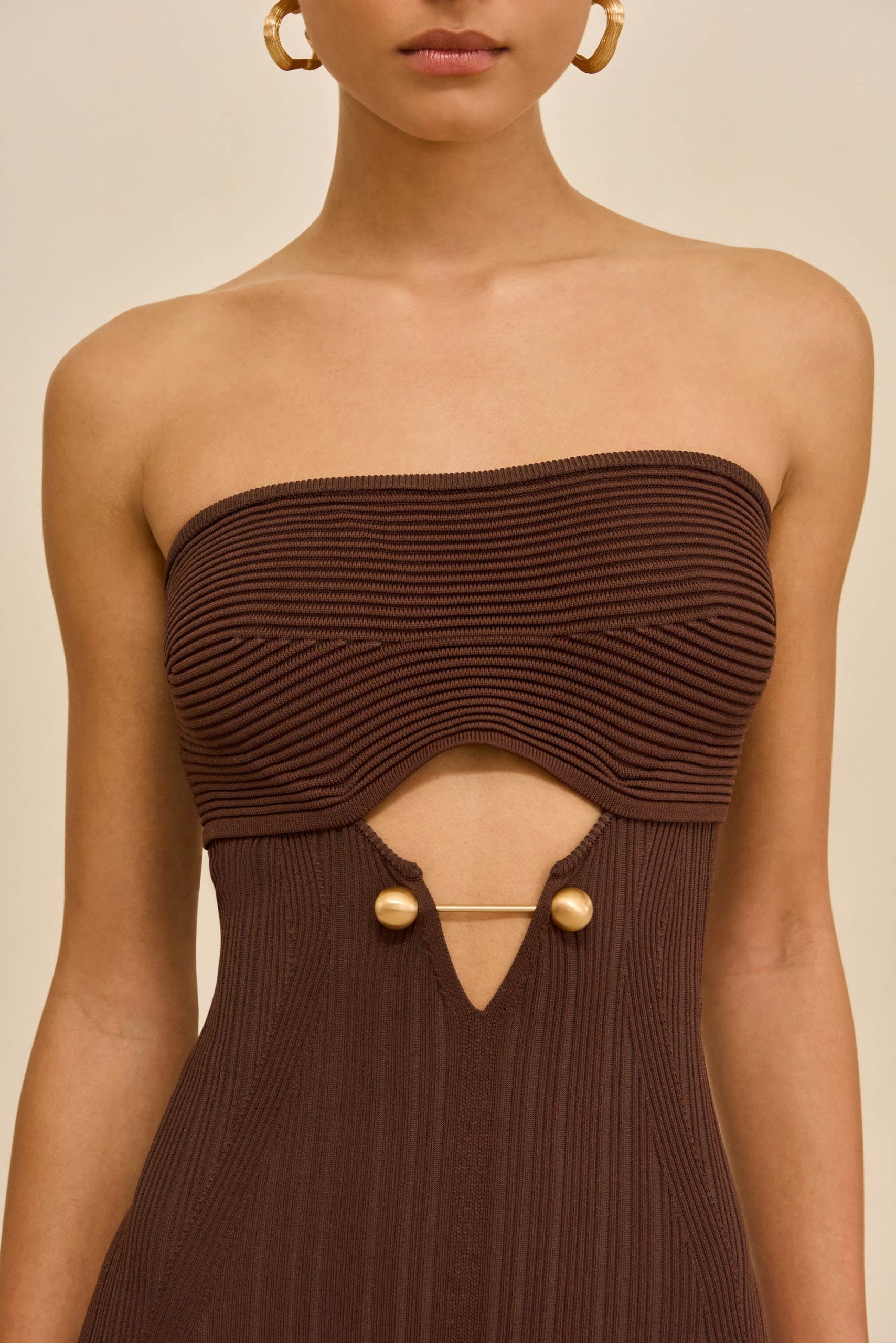 CHRISTY KNIT DRESS - JAVA - Image 4
