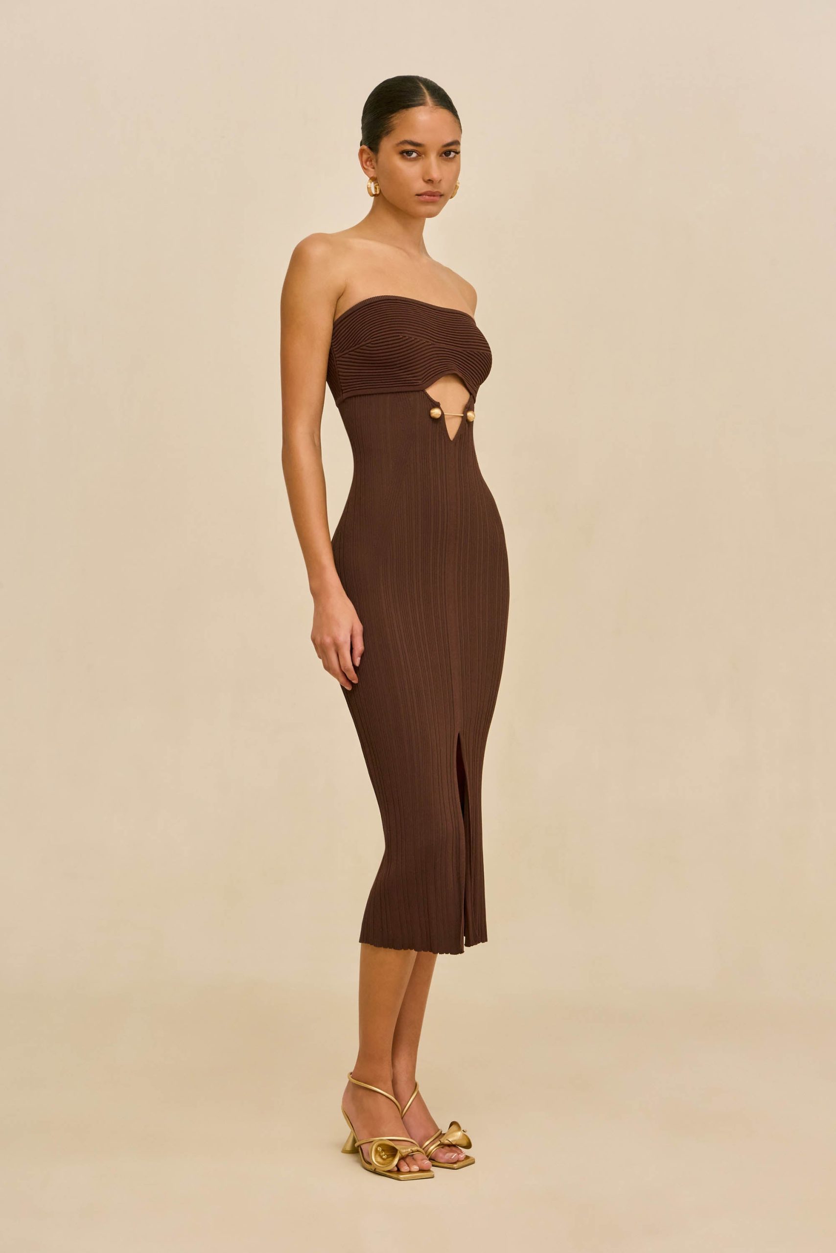 CHRISTY KNIT DRESS - JAVA - Image 5