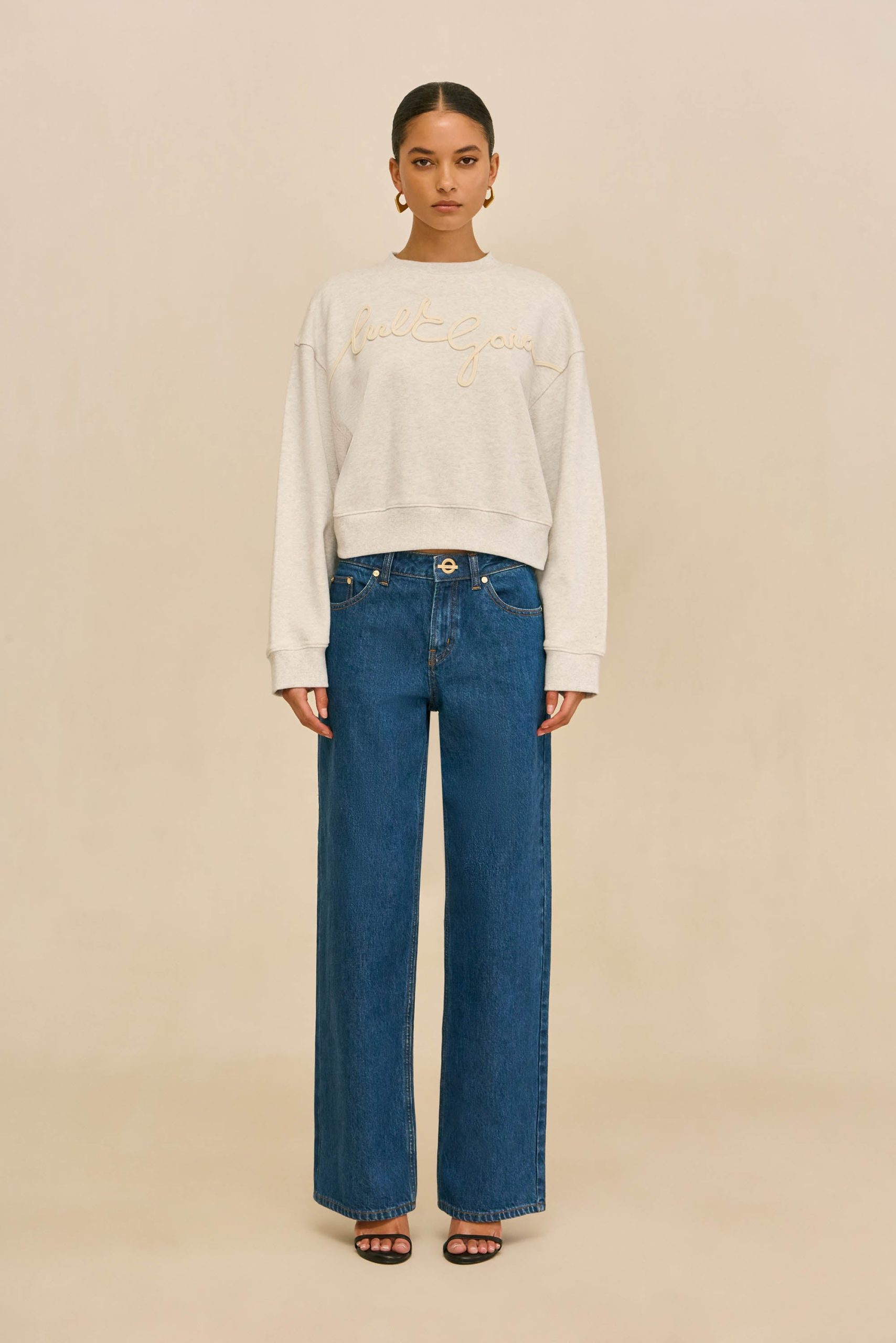 CARINNA SWEATSHIRT - LIGHT GREY - Image 4