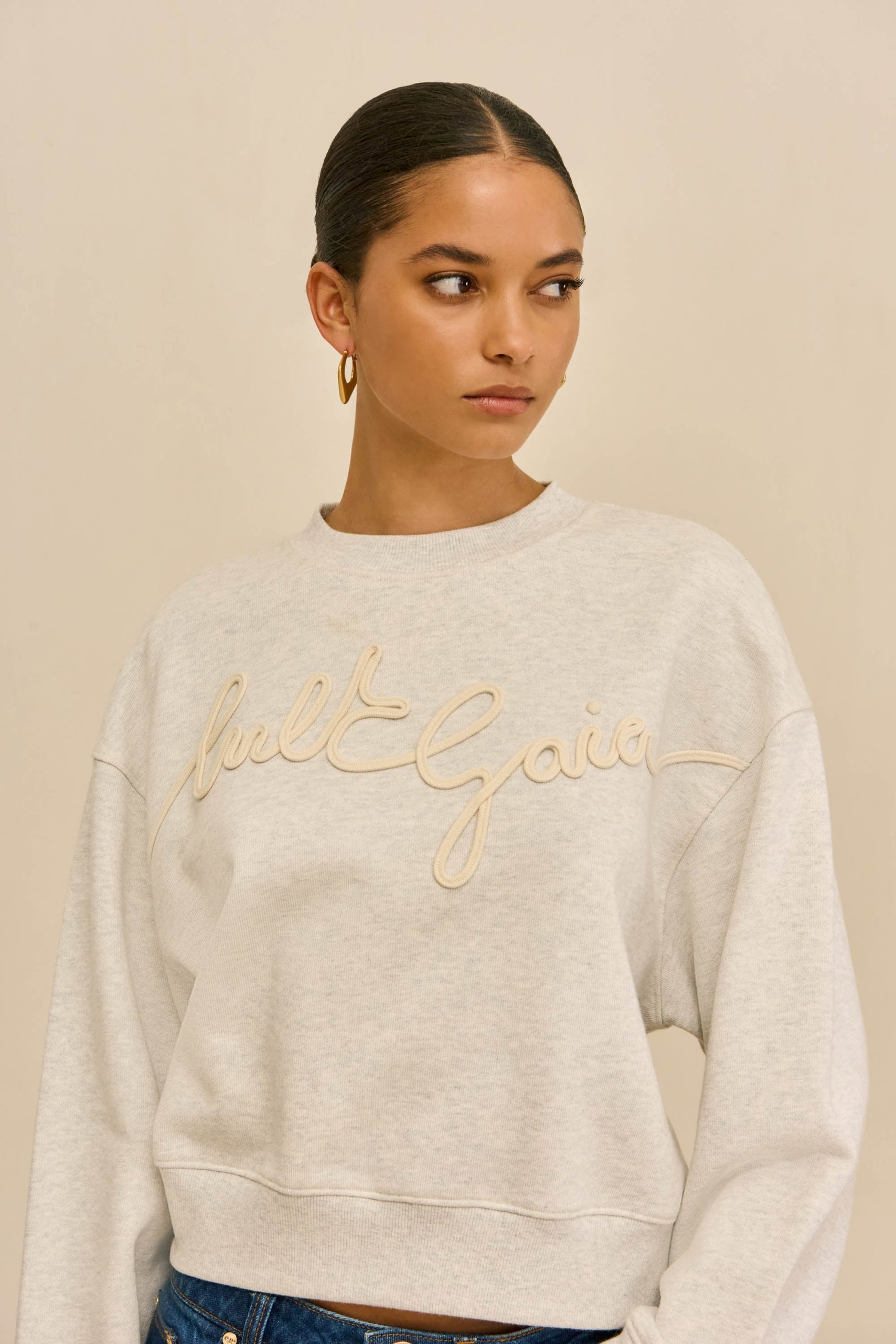 CARINNA SWEATSHIRT - LIGHT GREY - Image 3