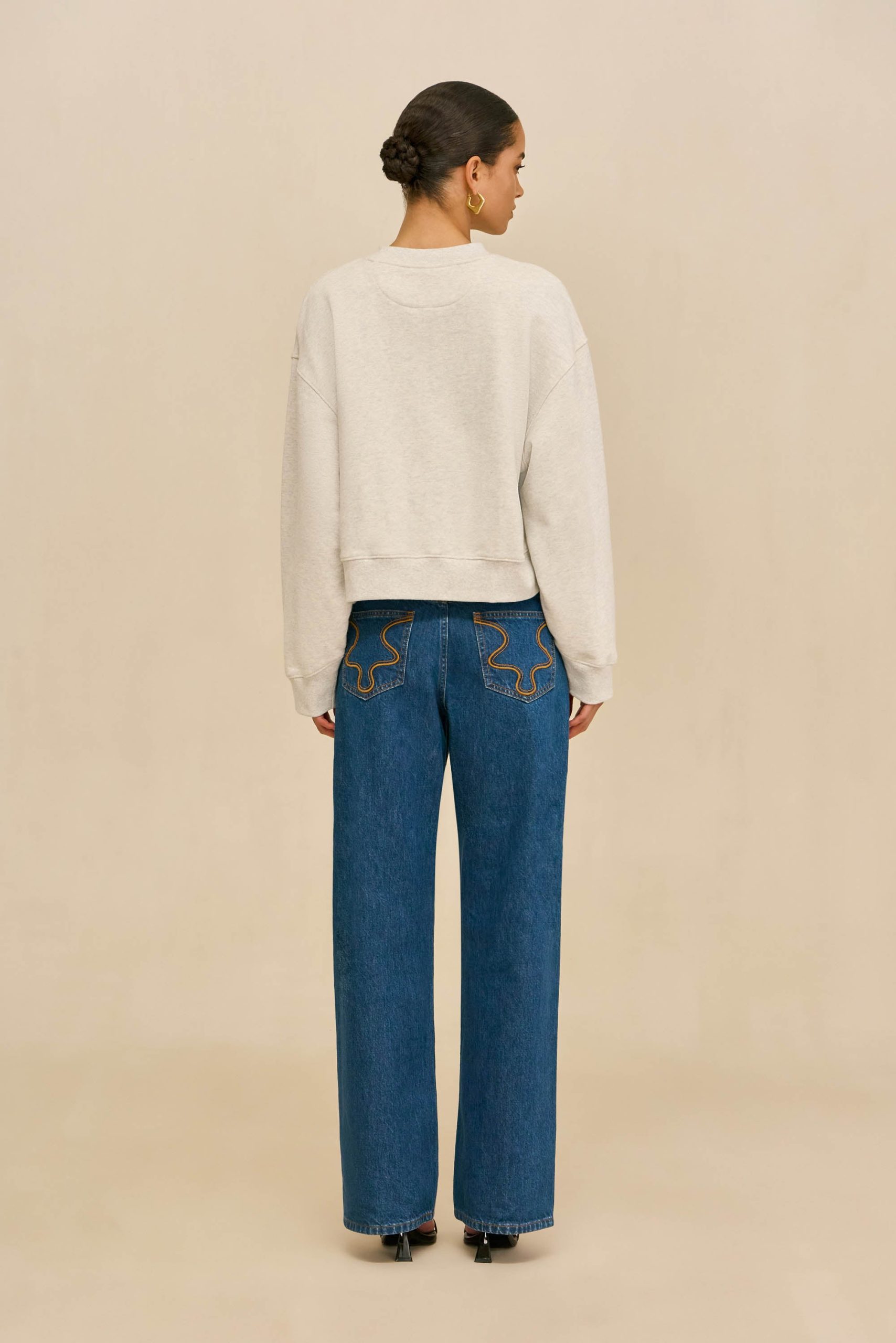 CARINNA SWEATSHIRT - LIGHT GREY - Image 6