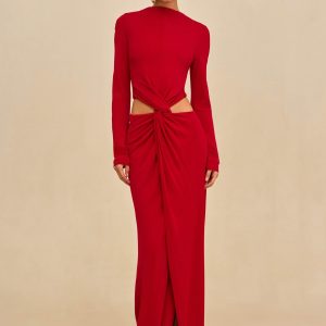 KERI GOWN - MERLOT