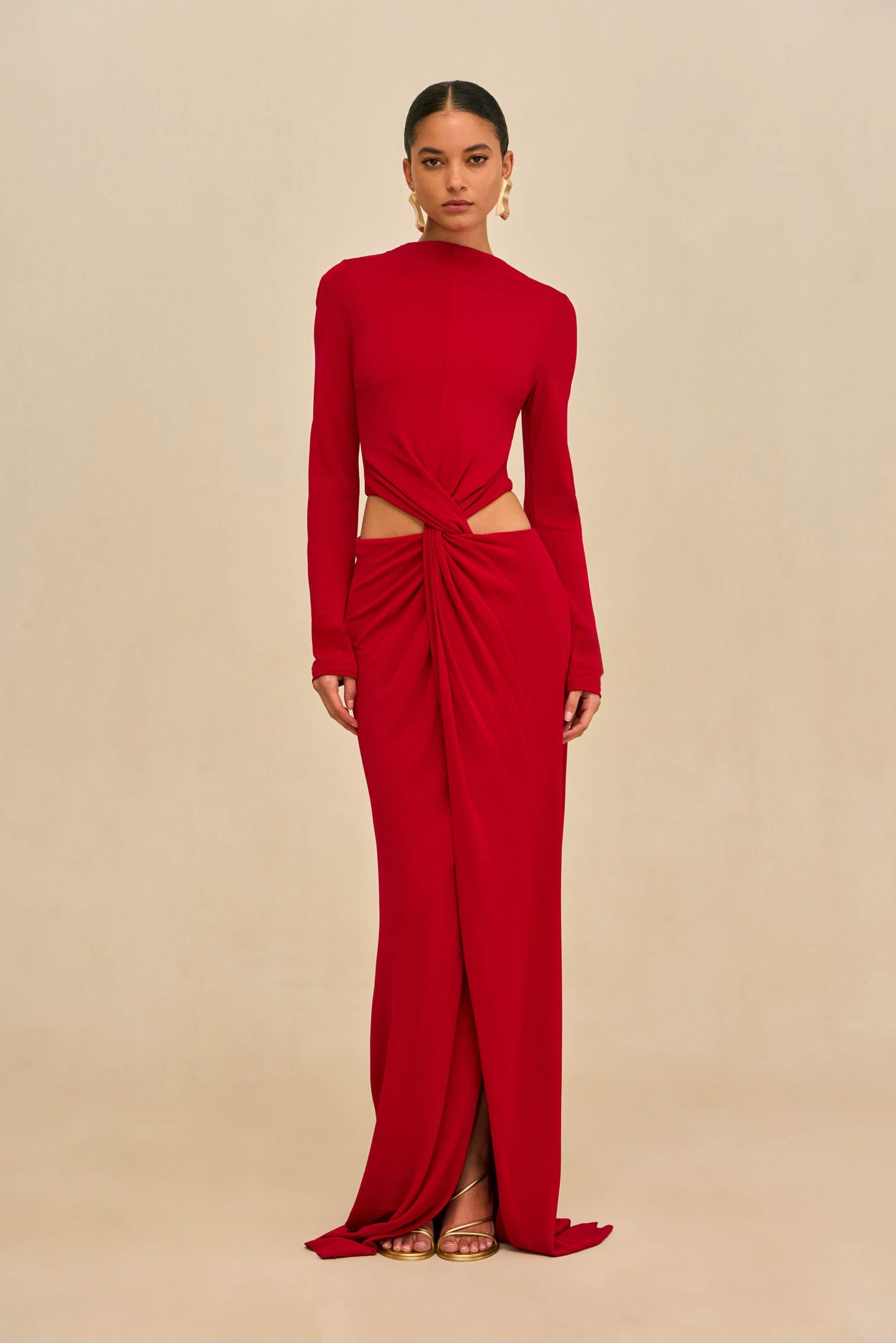 KERI GOWN - MERLOT