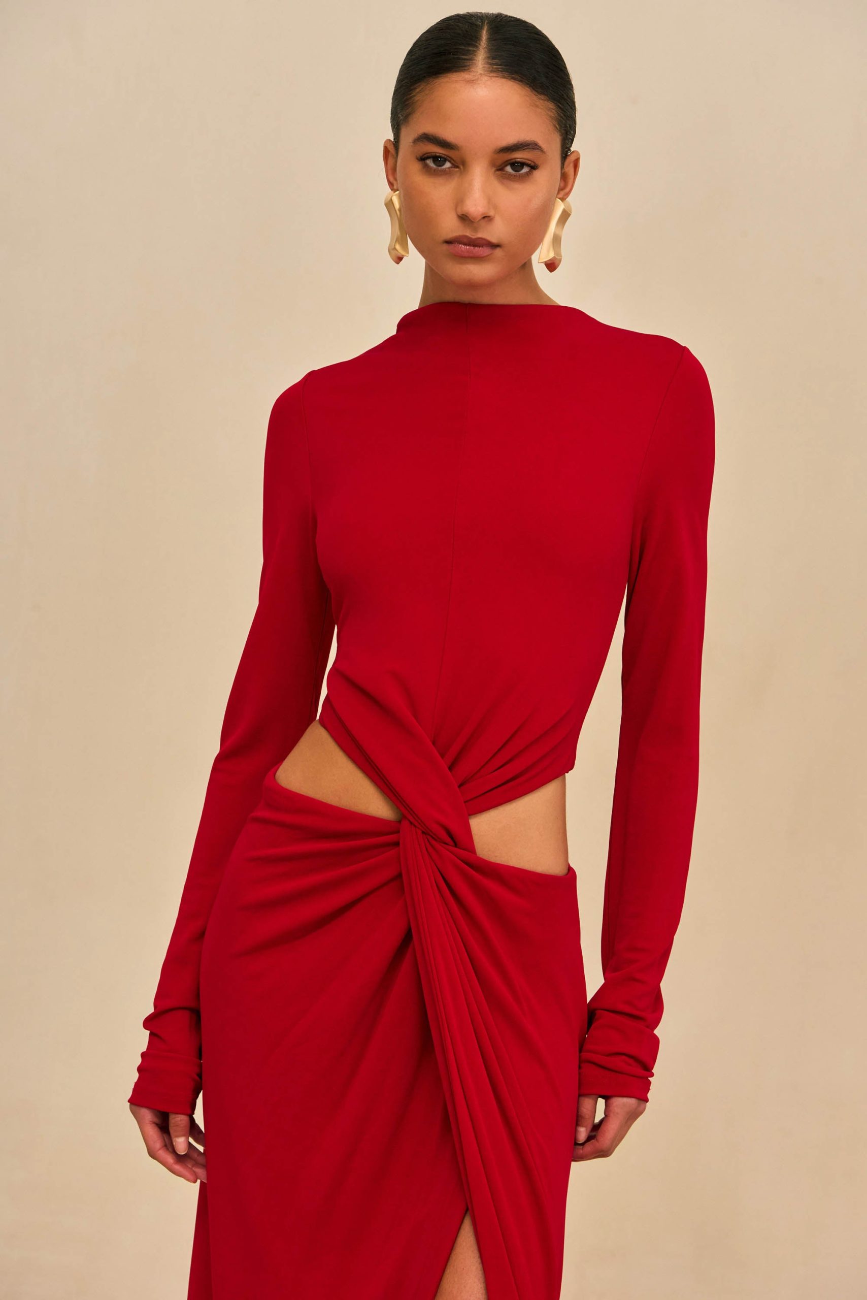 KERI GOWN - MERLOT - Image 3