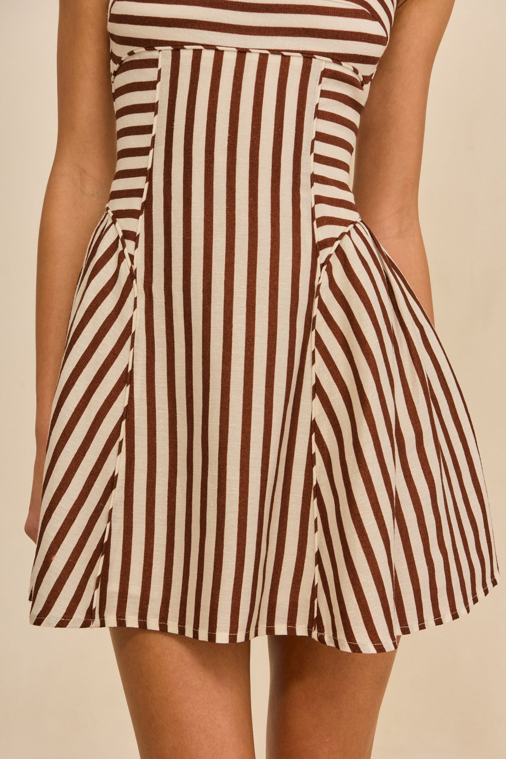 BANKS DRESS - SMALL SADDLE STRIPE - Image 5
