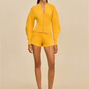 ACE KNIT SHORT - MARIGOLD