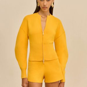 MONROE KNIT CARDIGAN - MARIGOLD