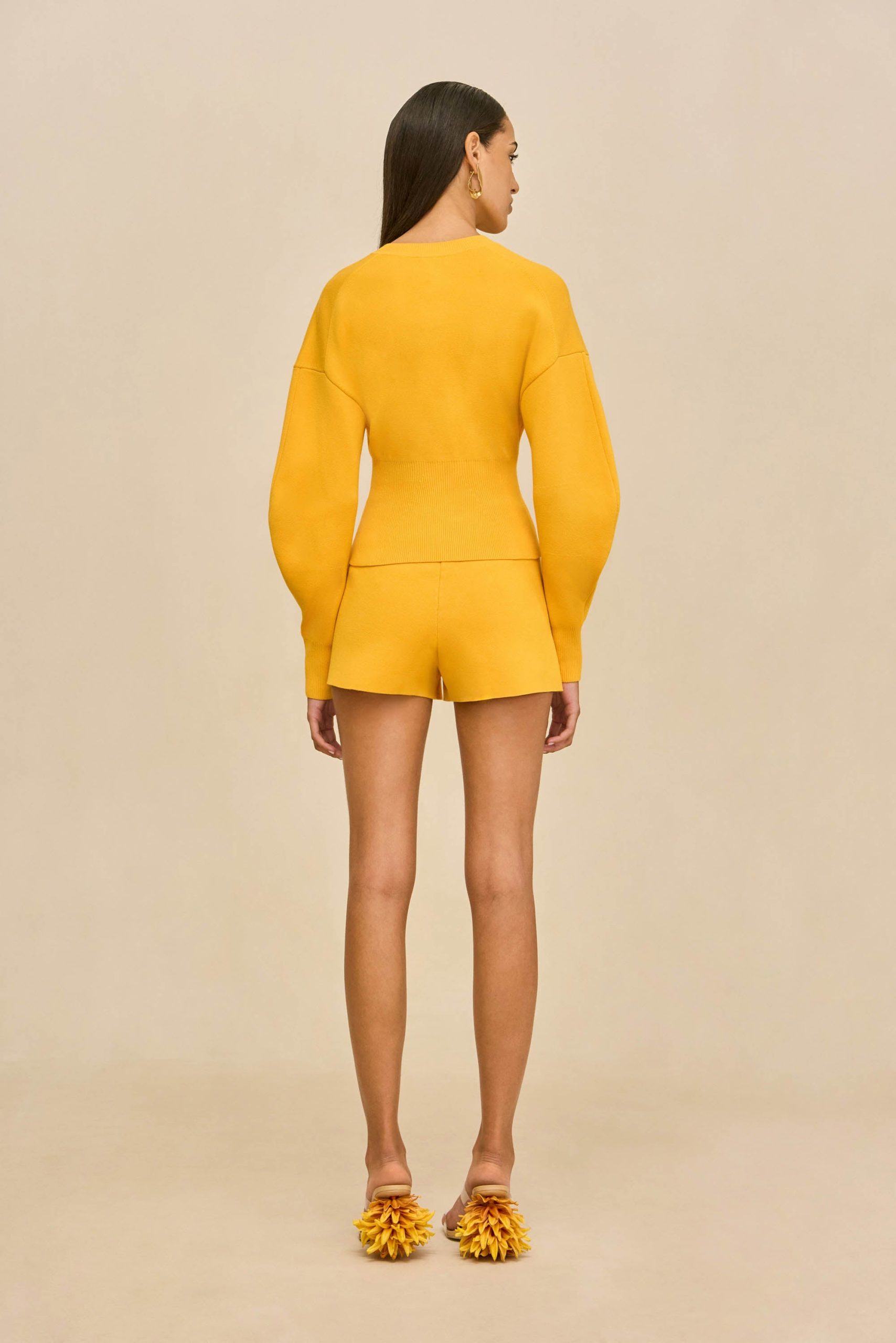 MONROE KNIT CARDIGAN - MARIGOLD - Image 4