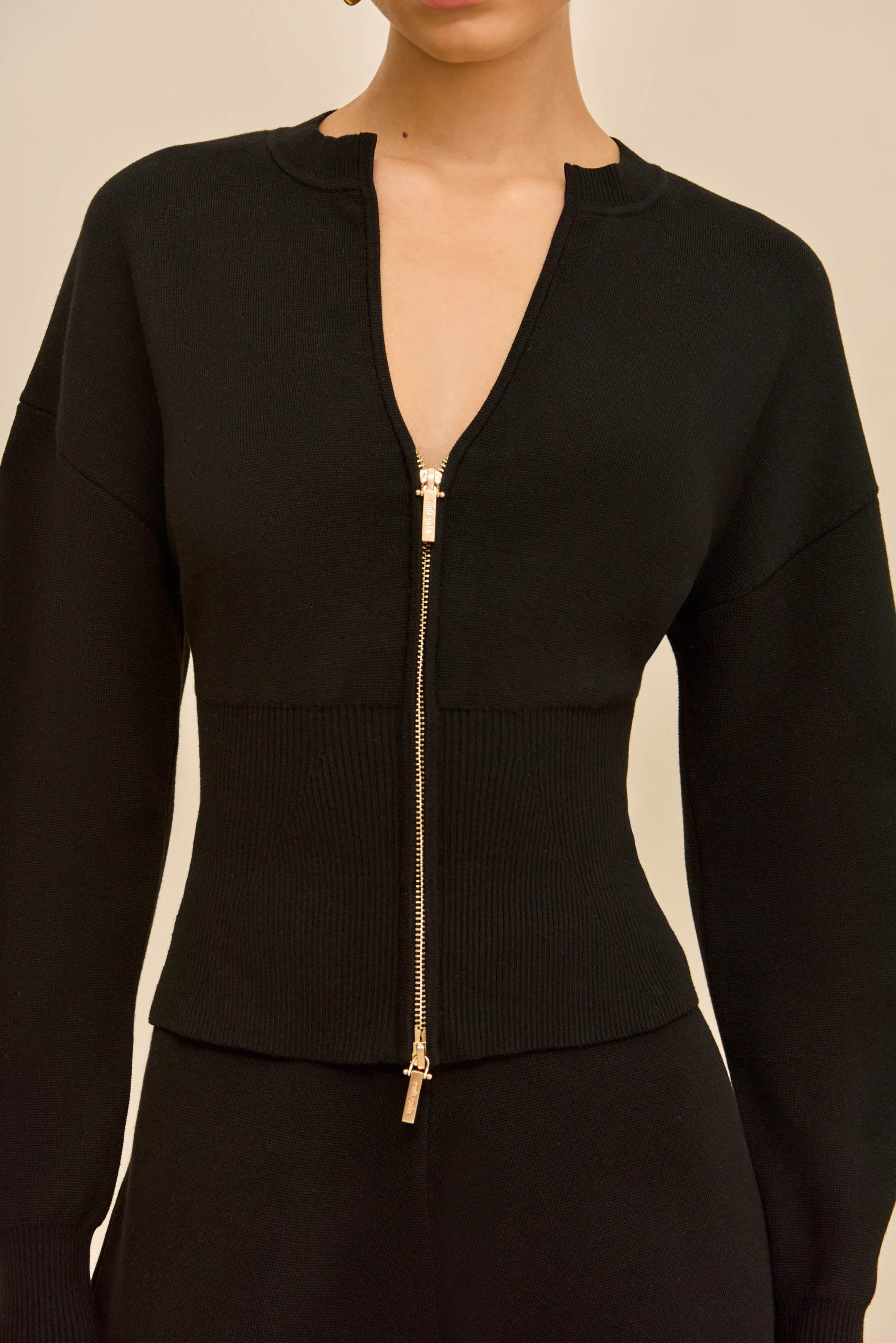 MONROE KNIT CARDIGAN - BLACK - Image 3