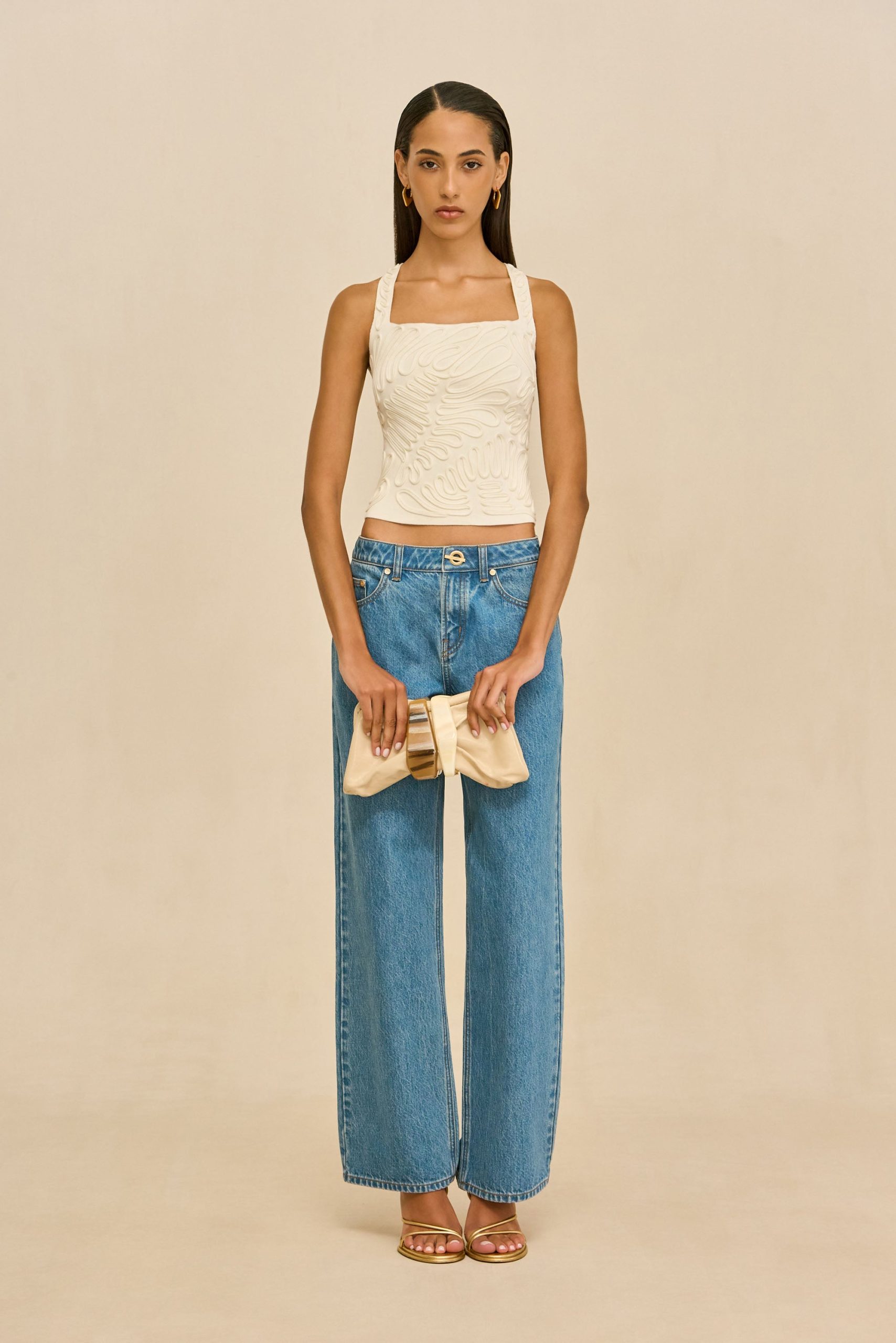 STELLA KNIT TOP - OFF WHITE - Image 2