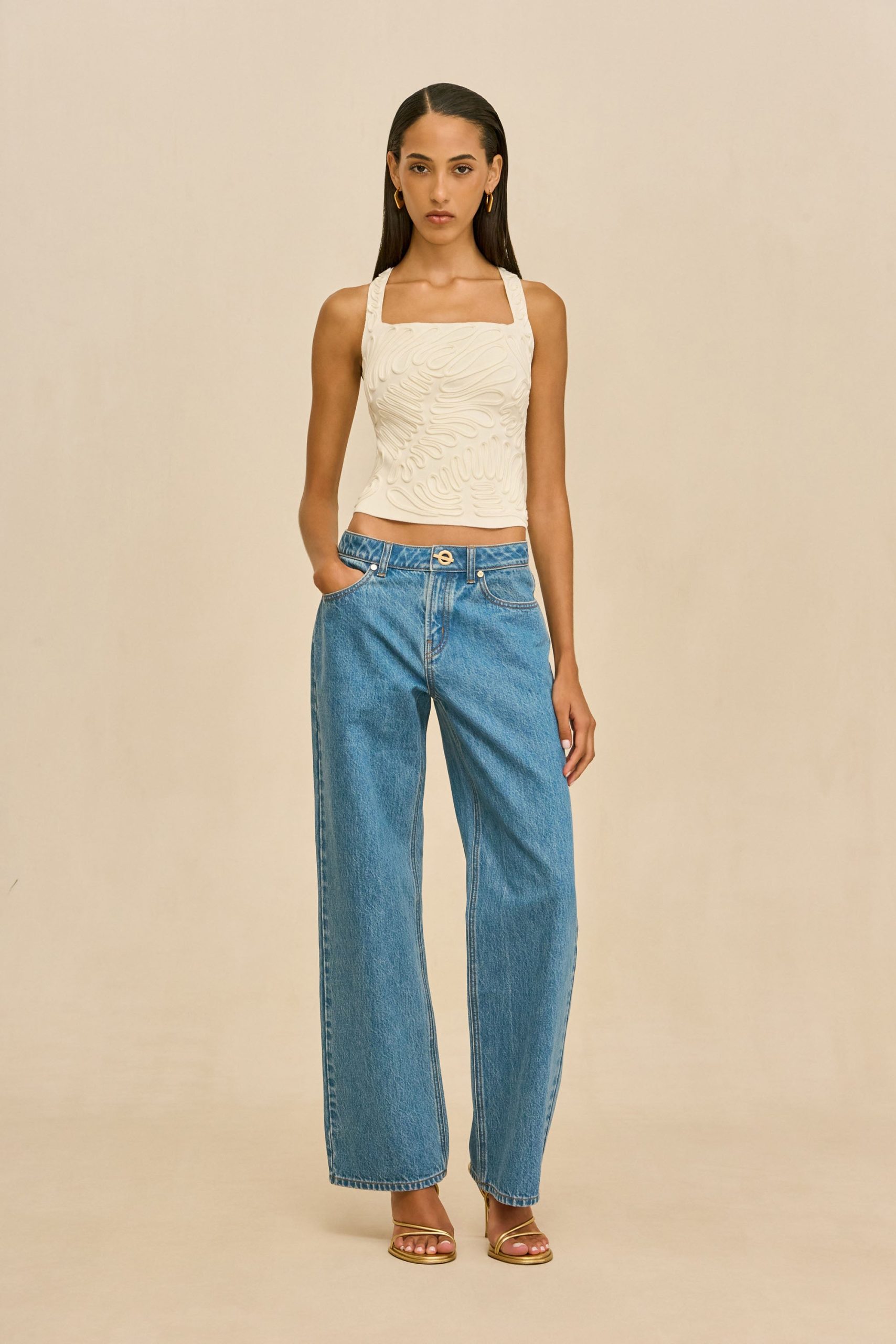 STELLA KNIT TOP - OFF WHITE - Image 4