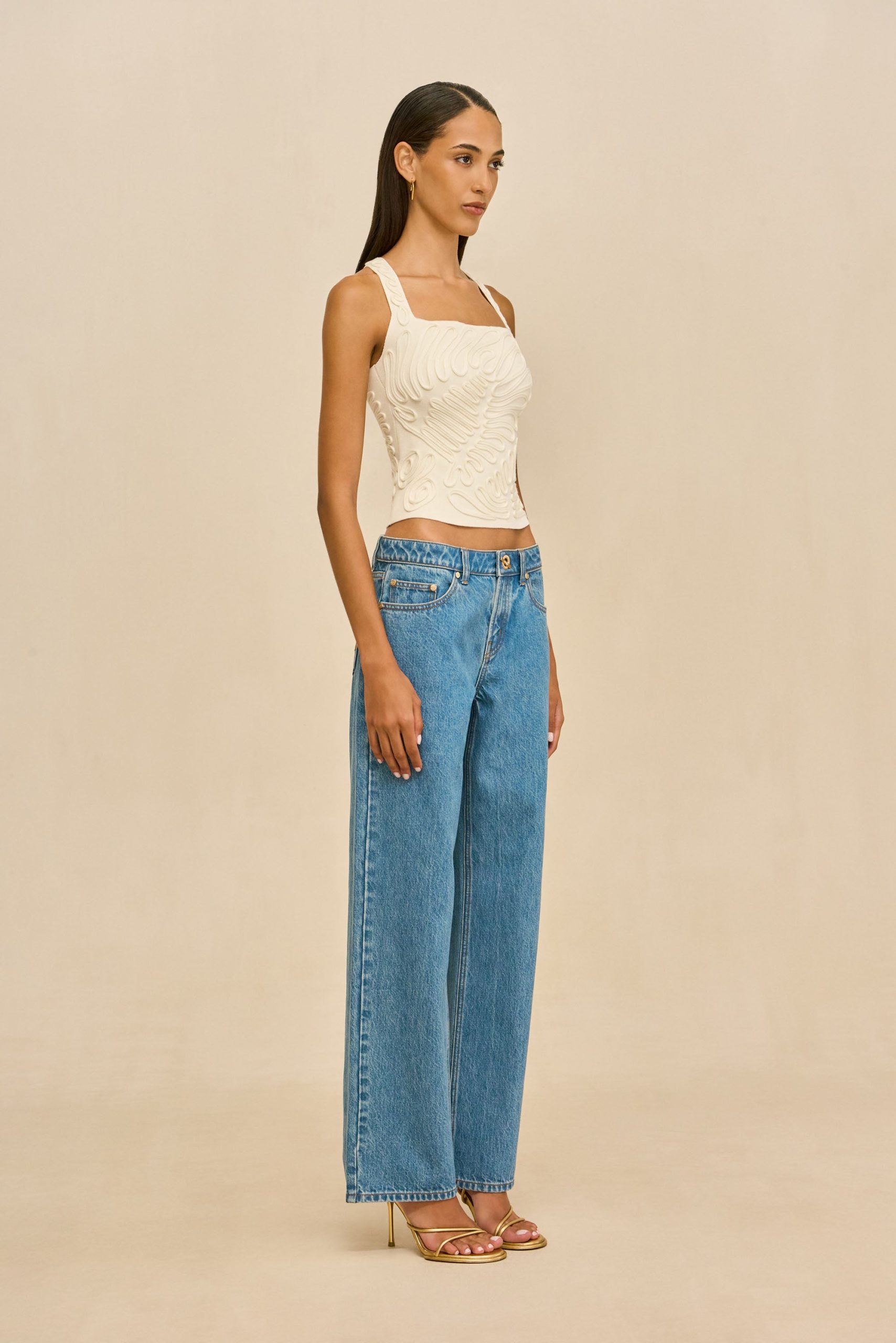 STELLA KNIT TOP - OFF WHITE - Image 5