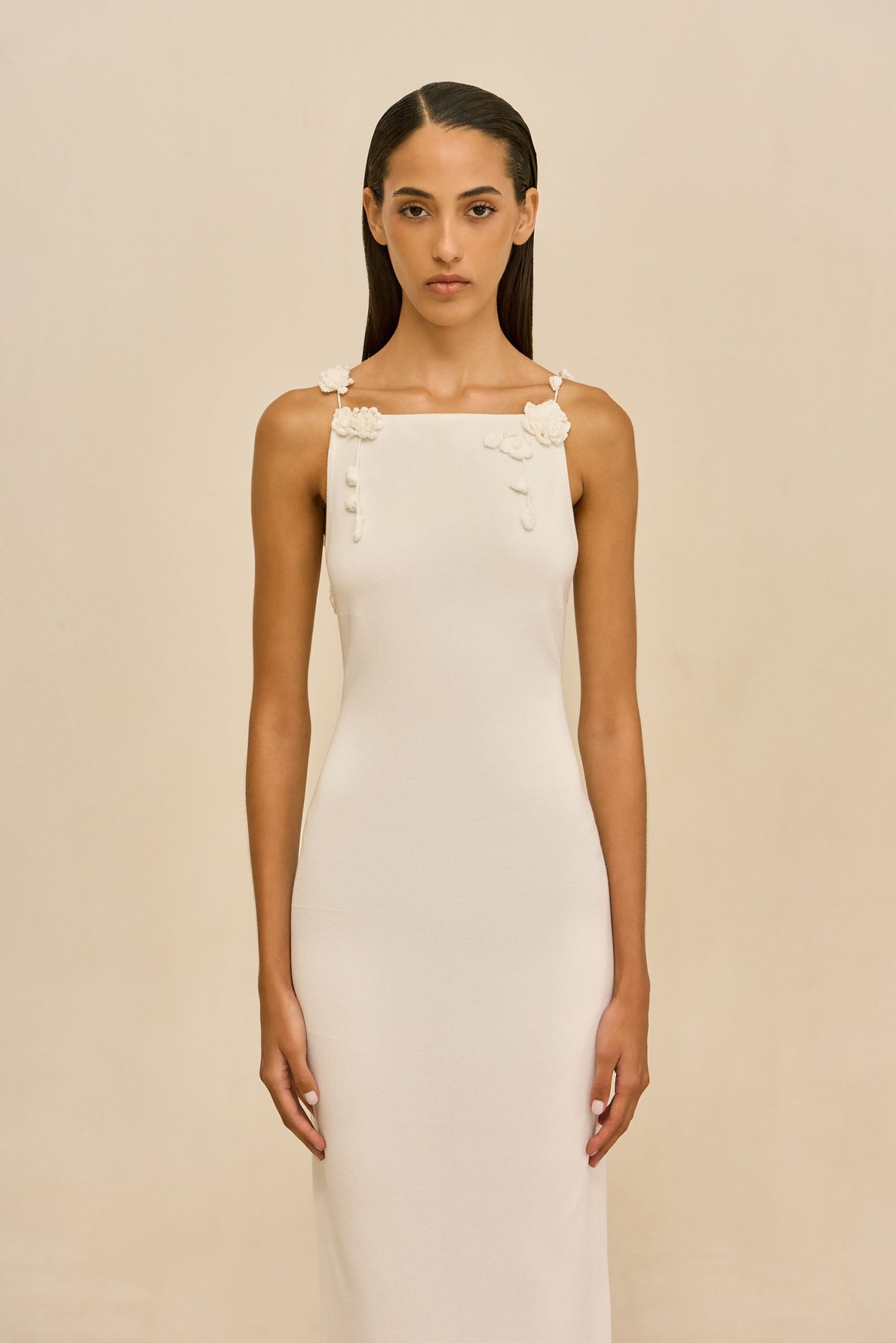 GIULIANA KNIT DRESS - OFF WHITE - Image 2